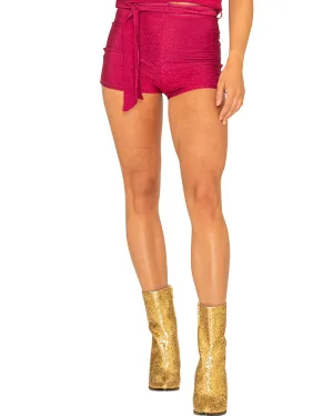 70s Le Freak Ruby Sparkle Disco Womens Hotpants