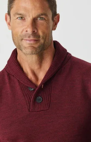 Aklanda - Shawl Collar Sweater - Marine Blue | Mushroom | Berry