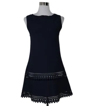 Alaia Navy Cut Out Tunic Top sz 8