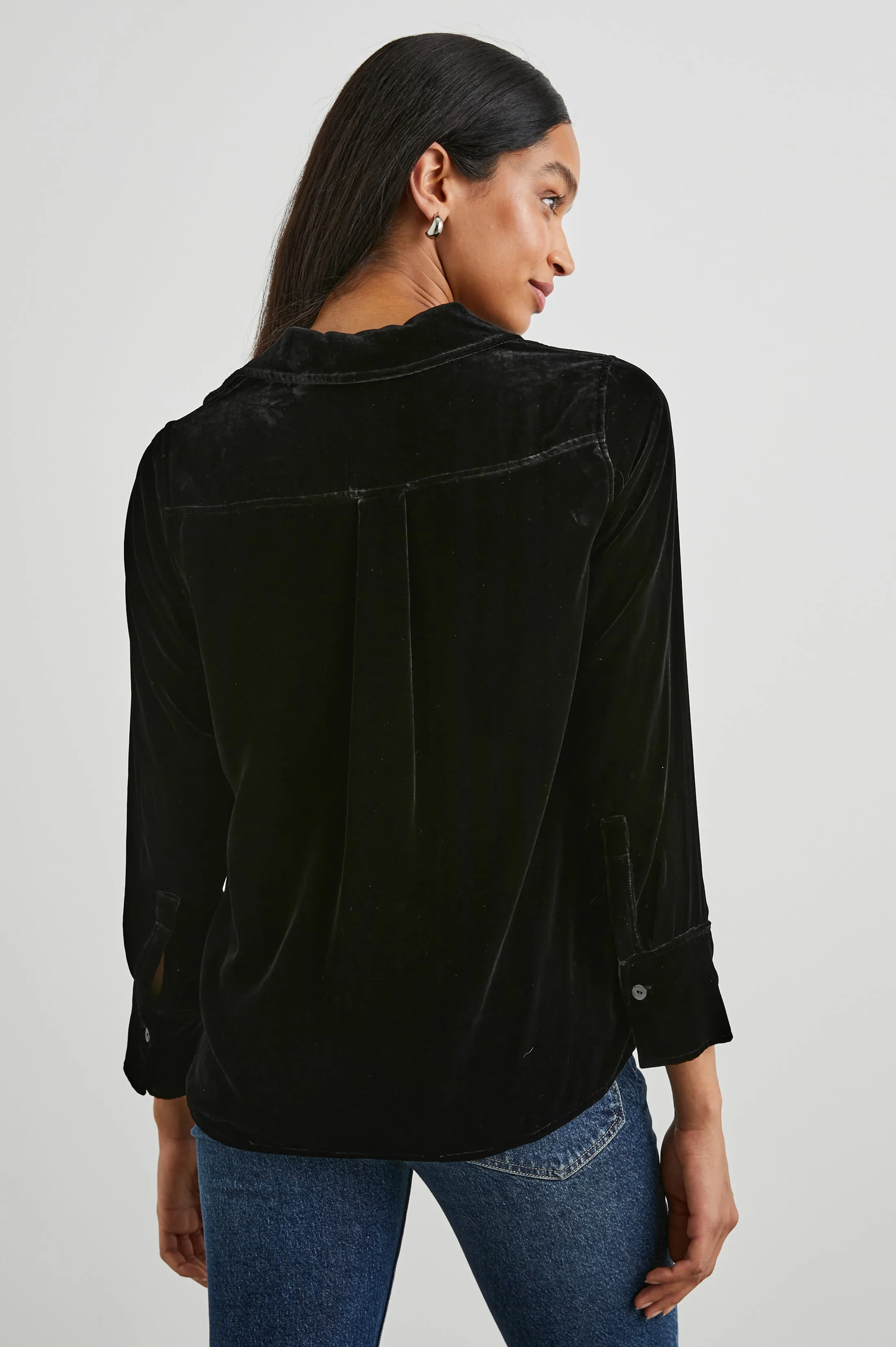 ANDREA TOP - BLACK VELVET Rails