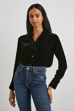 ANDREA TOP - BLACK VELVET Rails