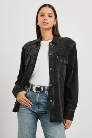 AUGUST SHIRT JACKET - FADED BLACK Rails