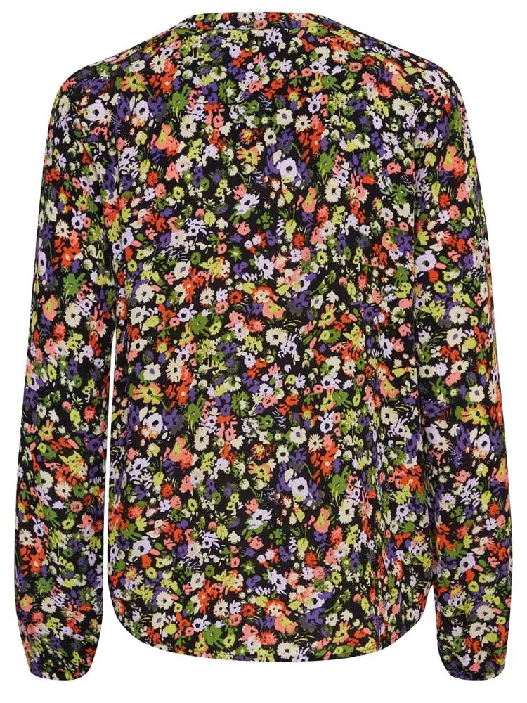 B Young ByIbane V Neck Blouse Purple