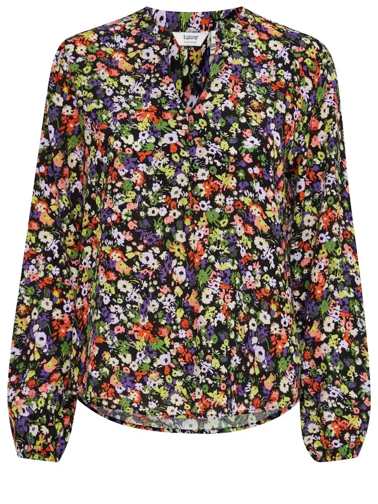 B Young ByIbane V Neck Blouse Purple