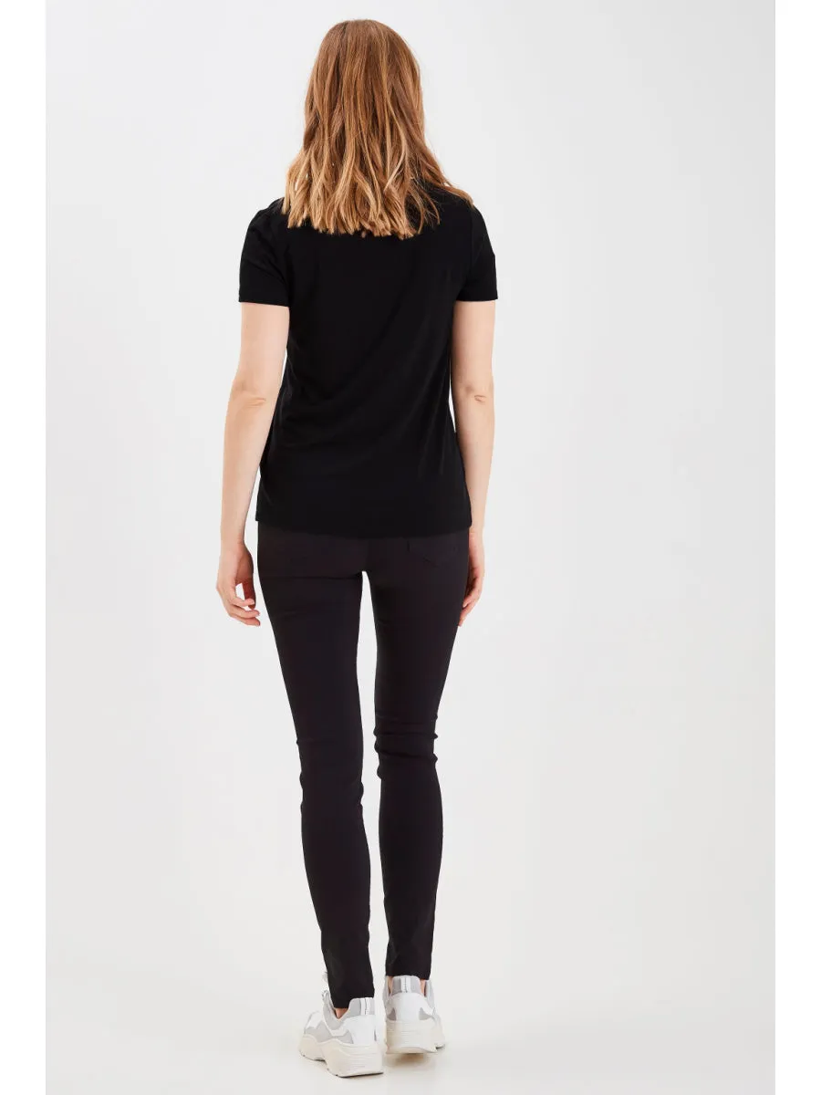 B Young ByRexima V-Neck T-Shirt Black