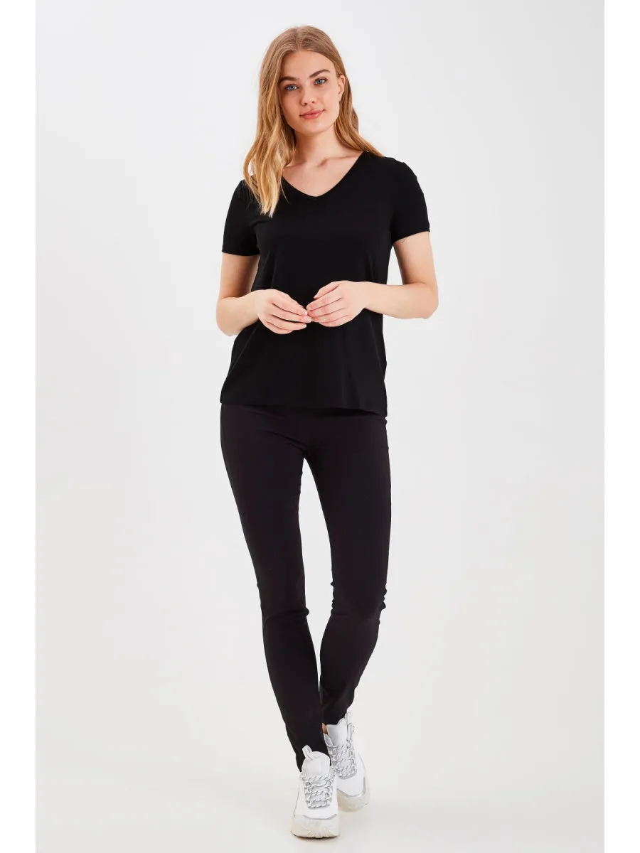 B Young ByRexima V-Neck T-Shirt Black