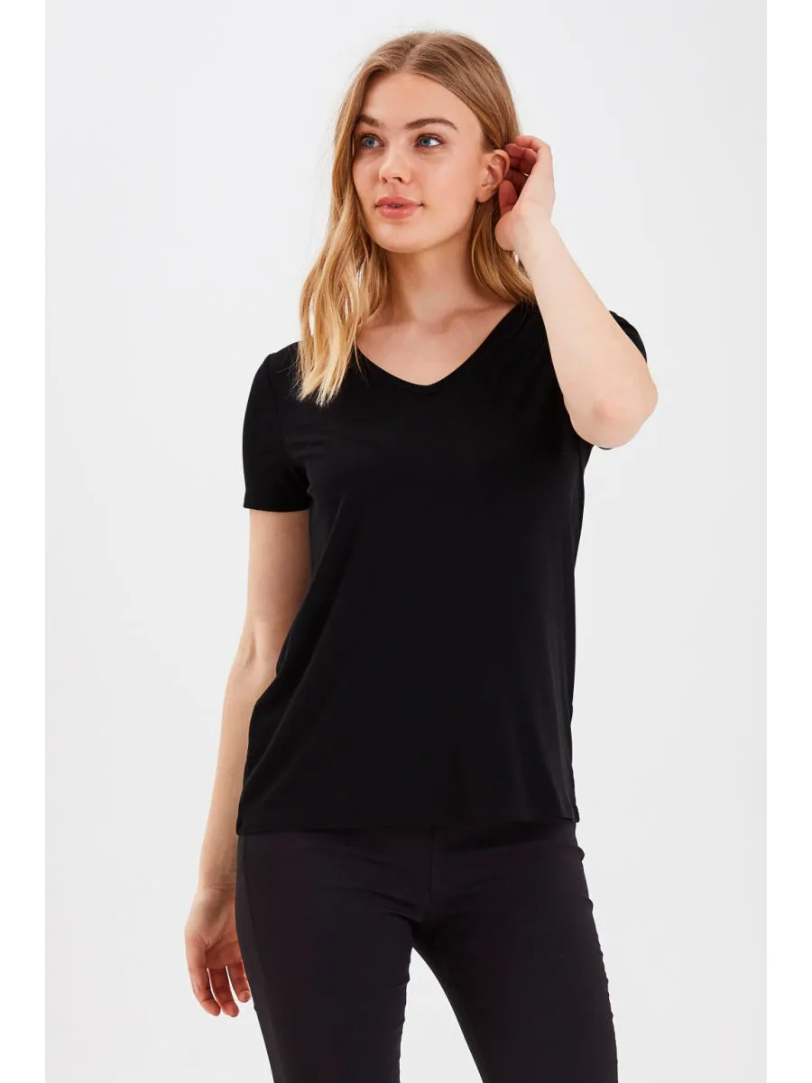 B Young ByRexima V-Neck T-Shirt Black
