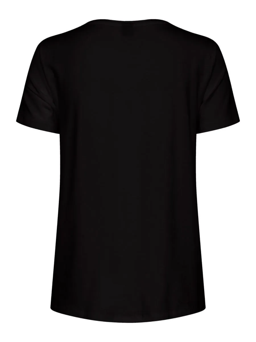 B Young ByRexima V-Neck T-Shirt Black