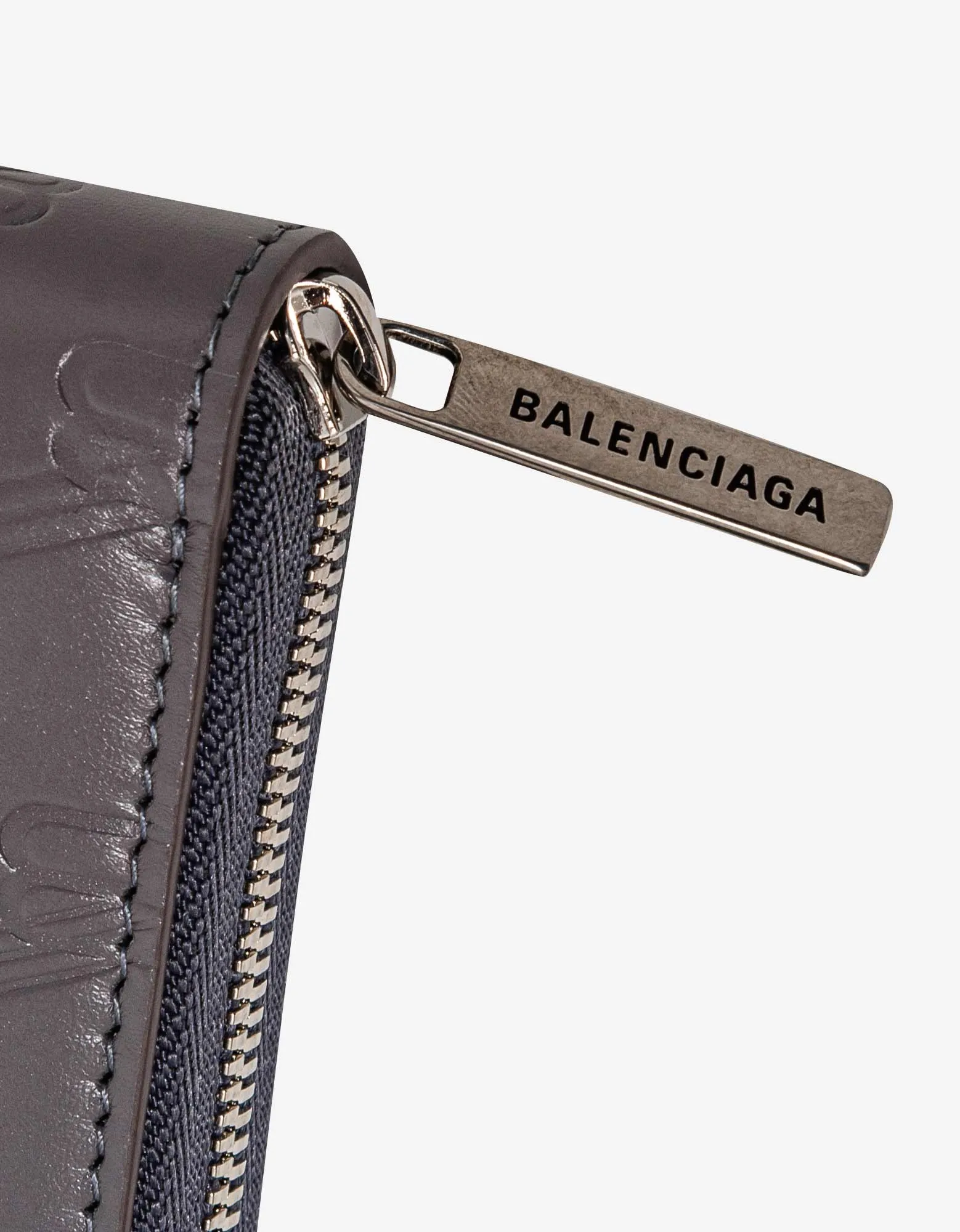 Balenciaga Dark Grey BB Monogram Continental Wallet