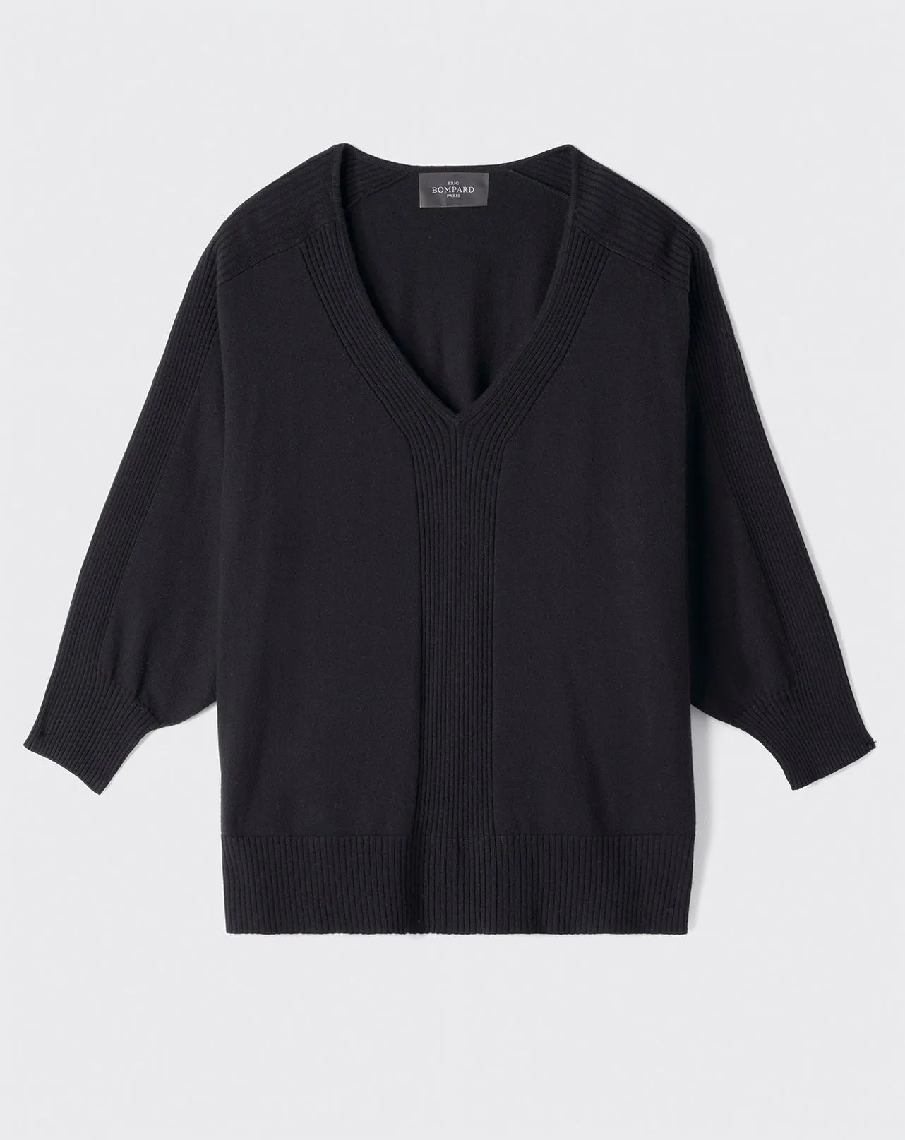 Balloon sleeve V-neck jumper Eric Bompard