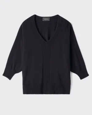 Balloon sleeve V-neck jumper Eric Bompard