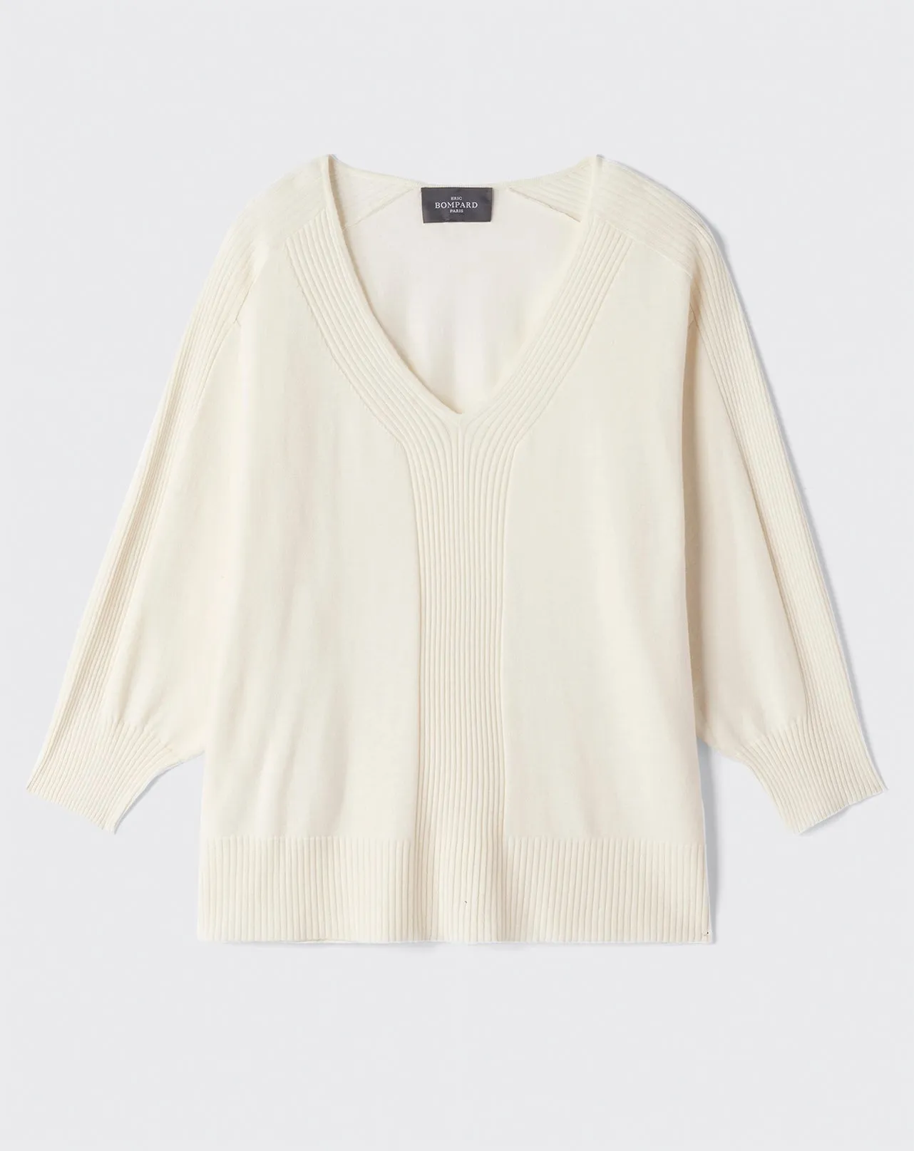 Balloon sleeve V-neck jumper Eric Bompard