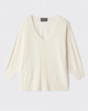 Balloon sleeve V-neck jumper Eric Bompard