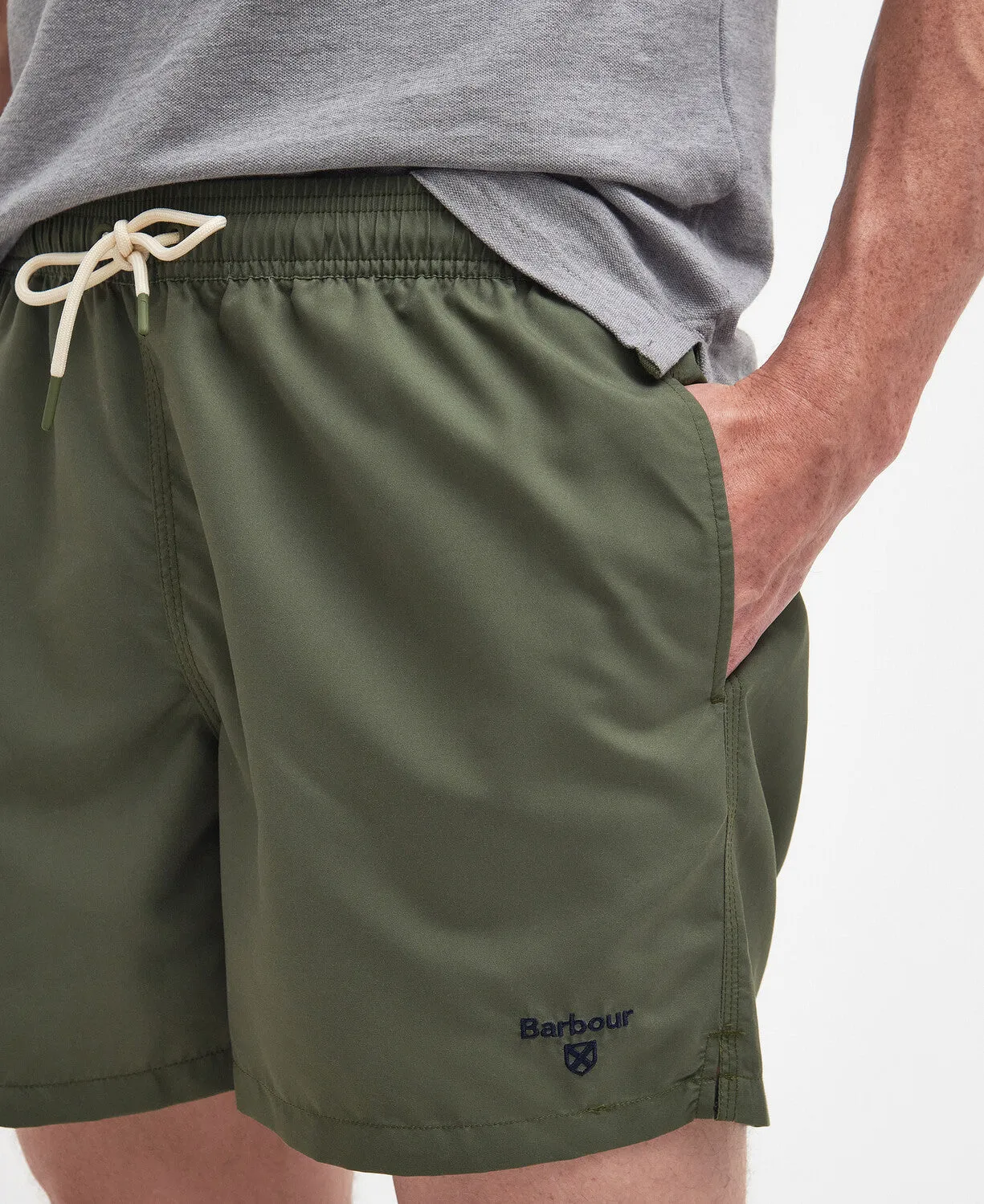 Barbour Mens Staple Logo 5" Swimshort - Pink clay, Olive, Navy, Blue force