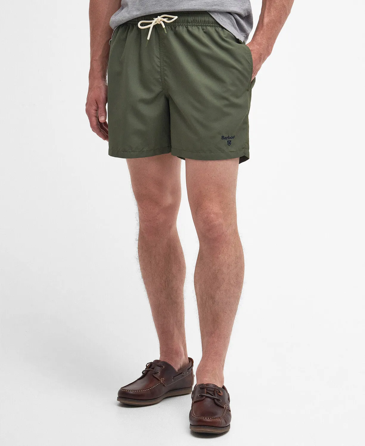 Barbour Mens Staple Logo 5" Swimshort - Pink clay, Olive, Navy, Blue force