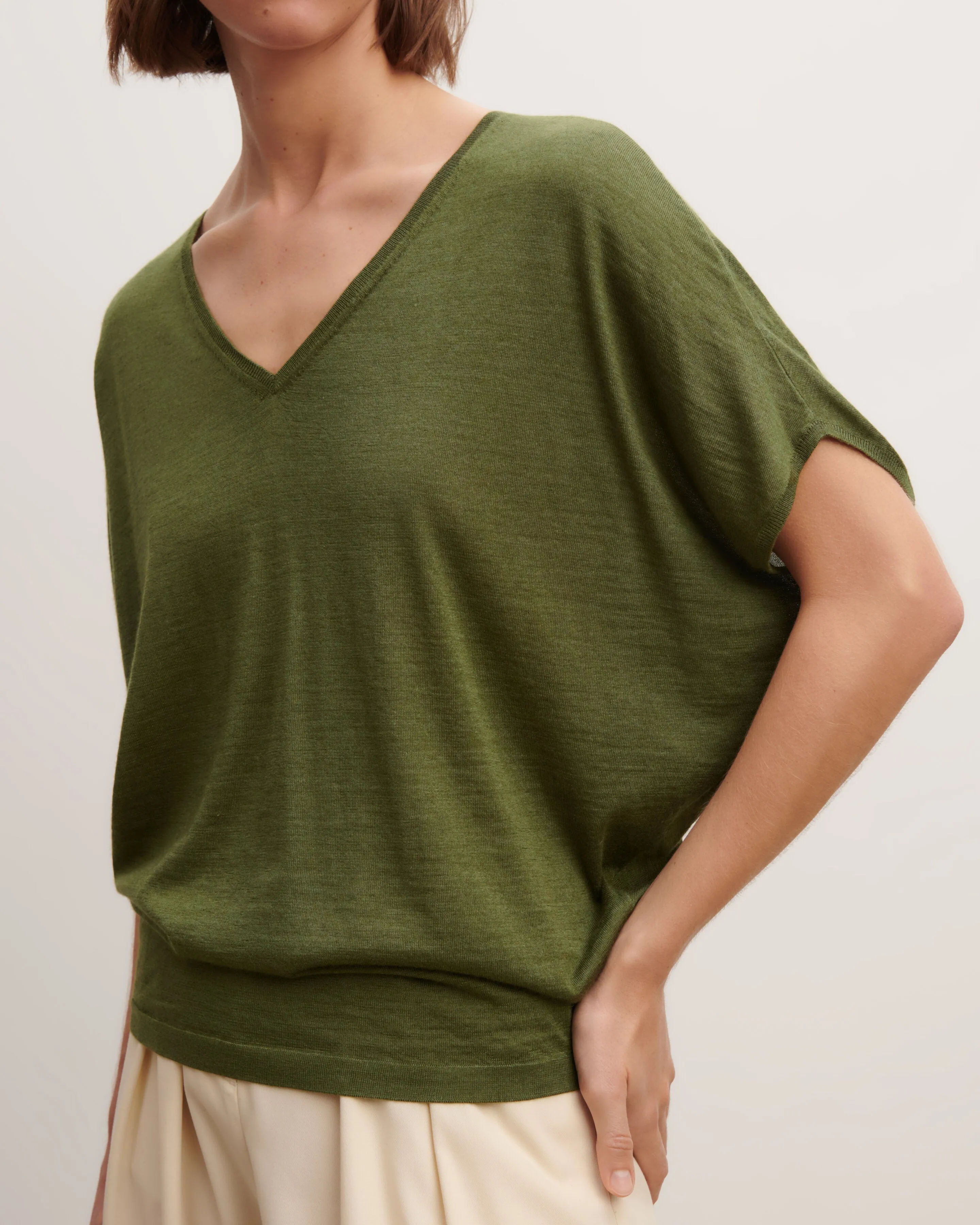 Batwing V-neck jumper Eric Bompard