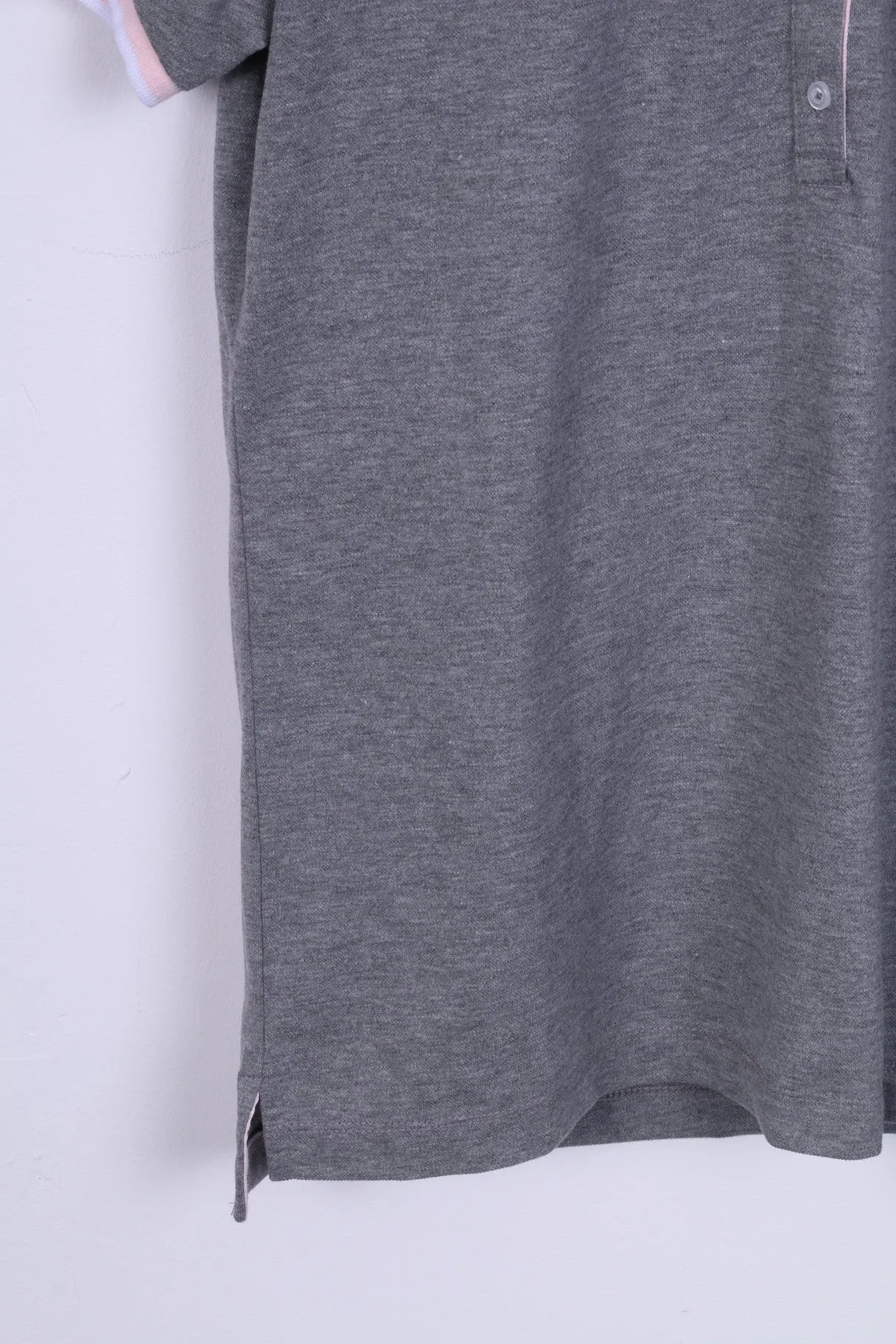 Beverlly Hills Womens XXL Polo Shirt Grey Short Sleeve Cotton