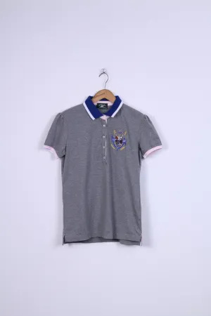 Beverlly Hills Womens XXL Polo Shirt Grey Short Sleeve Cotton