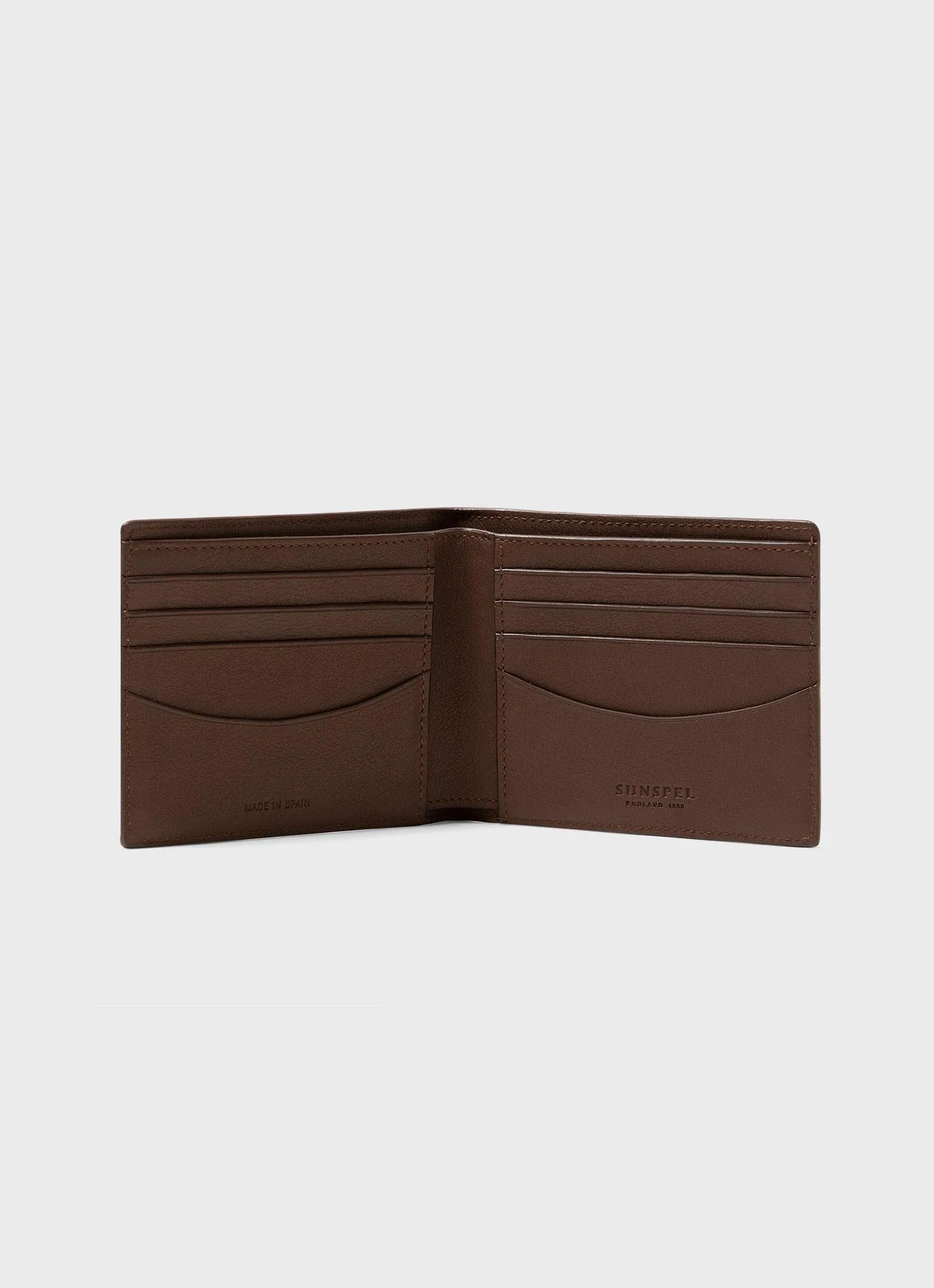 Bifold Wallet in Brown Sunspel