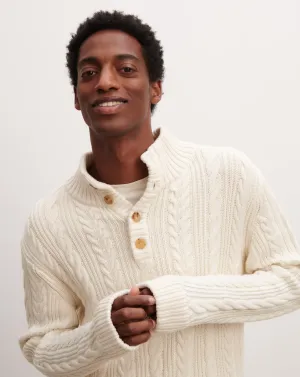 Cable buttoned pullover Eric Bompard