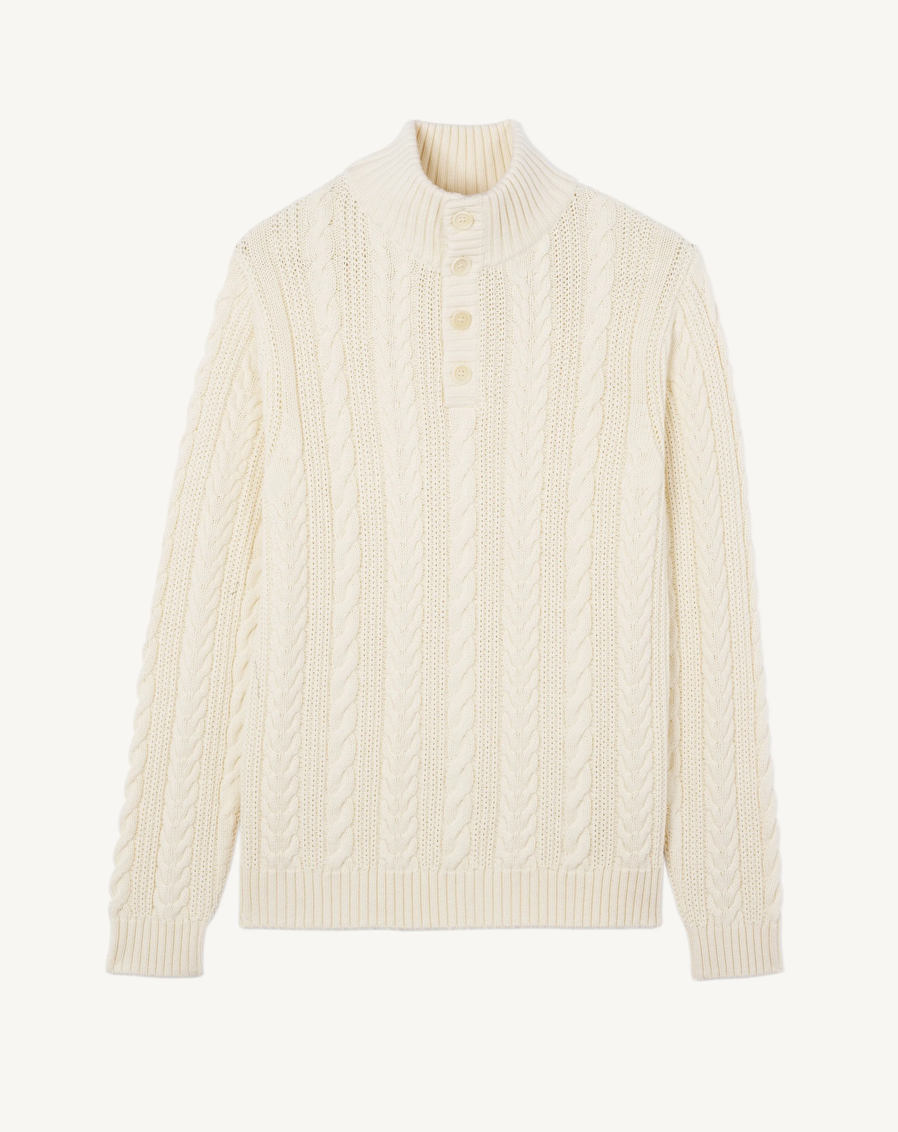 Cable buttoned pullover Eric Bompard