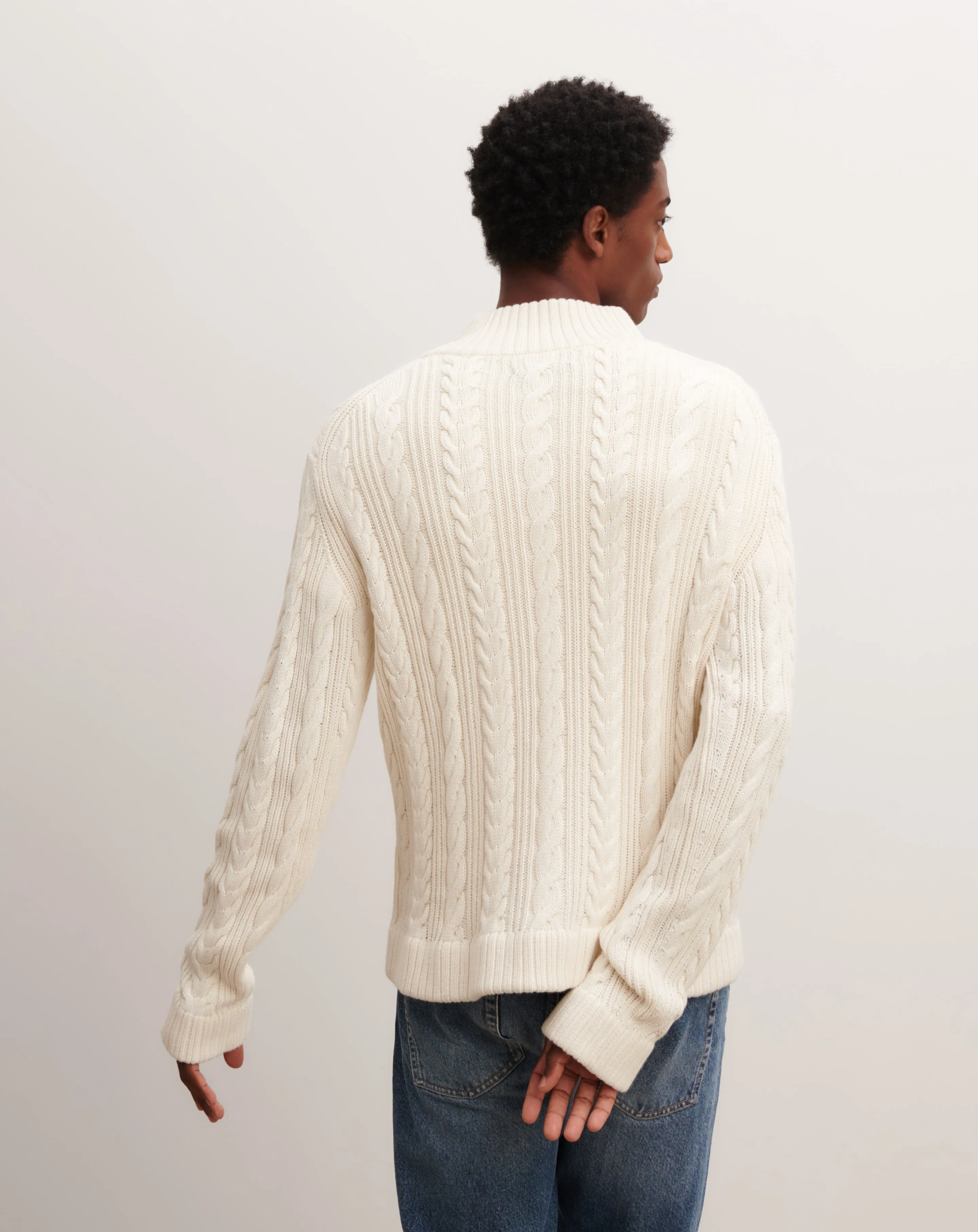 Cable buttoned pullover Eric Bompard
