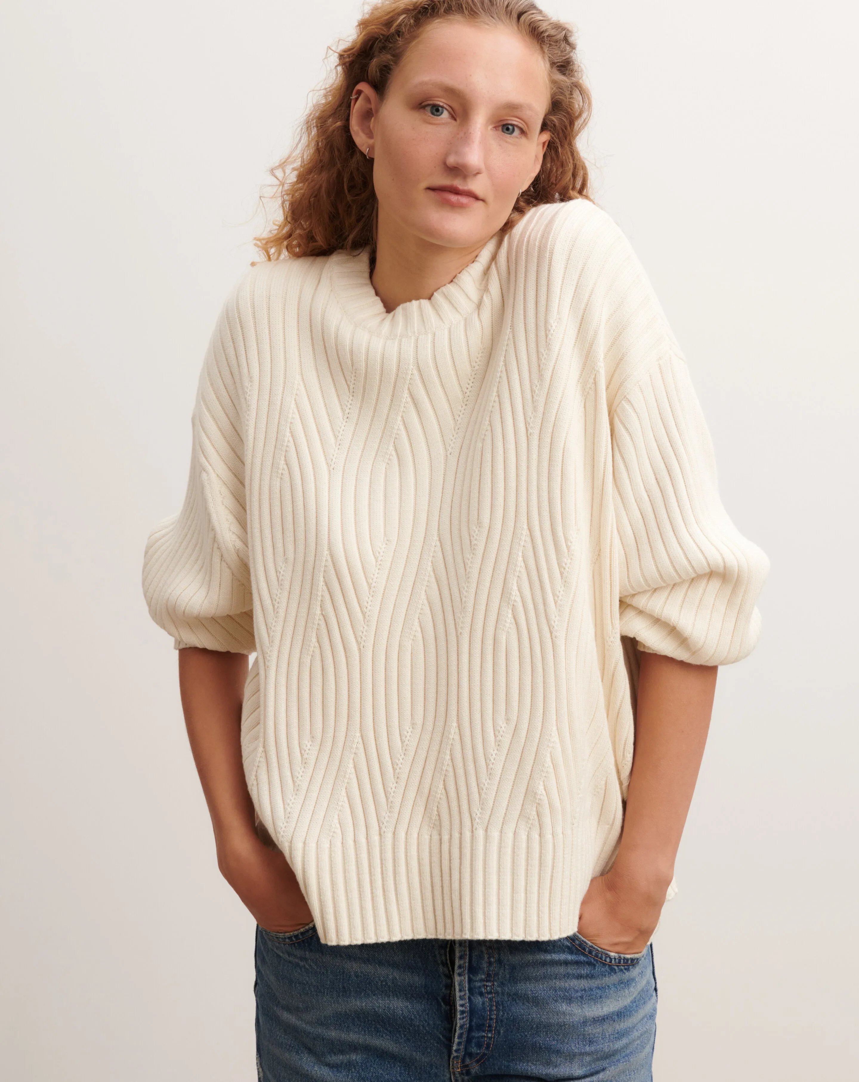 Cable oversized pullover Eric Bompard
