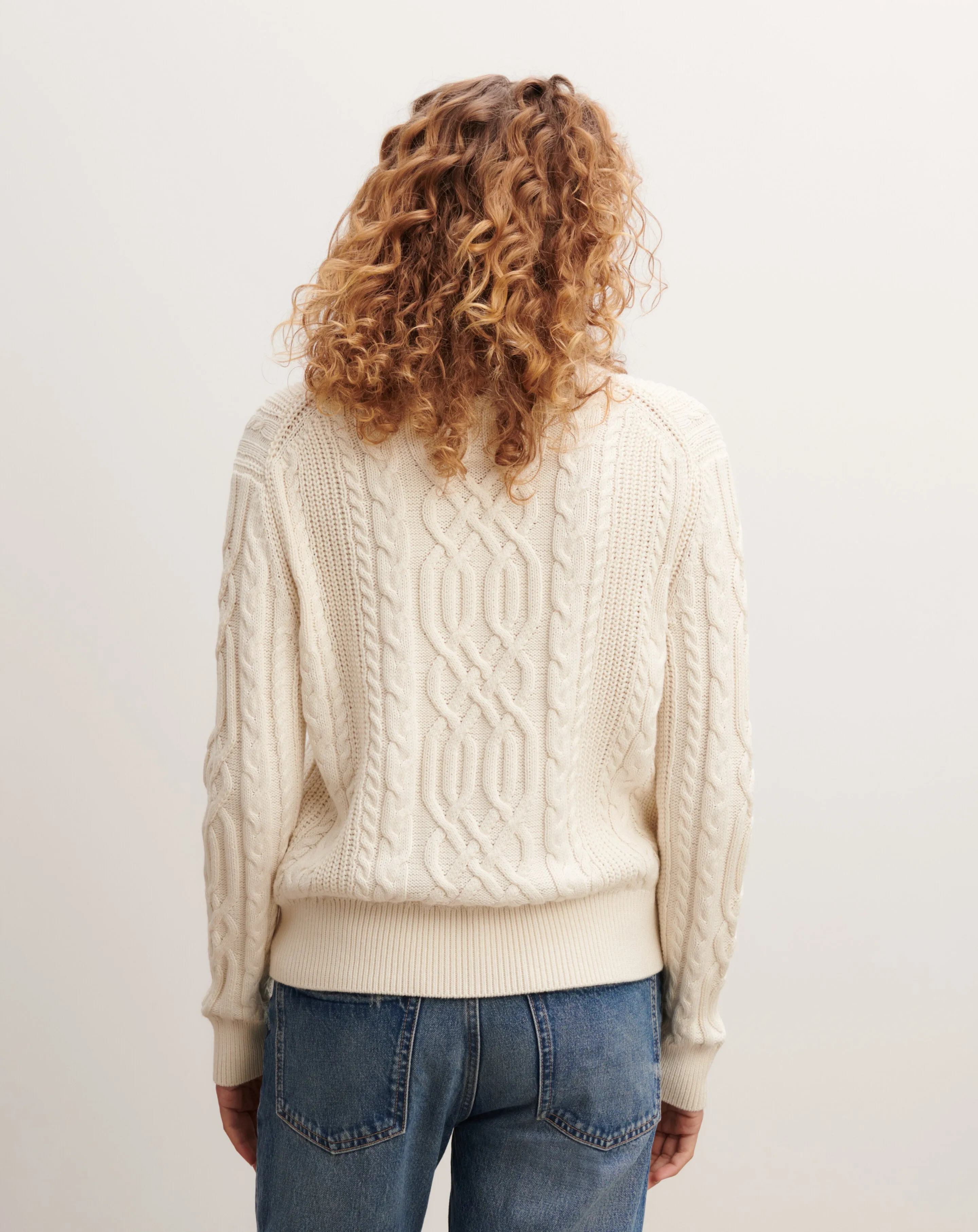 Cable round neck pullover Eric Bompard