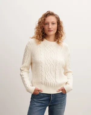 Cable round neck pullover Eric Bompard