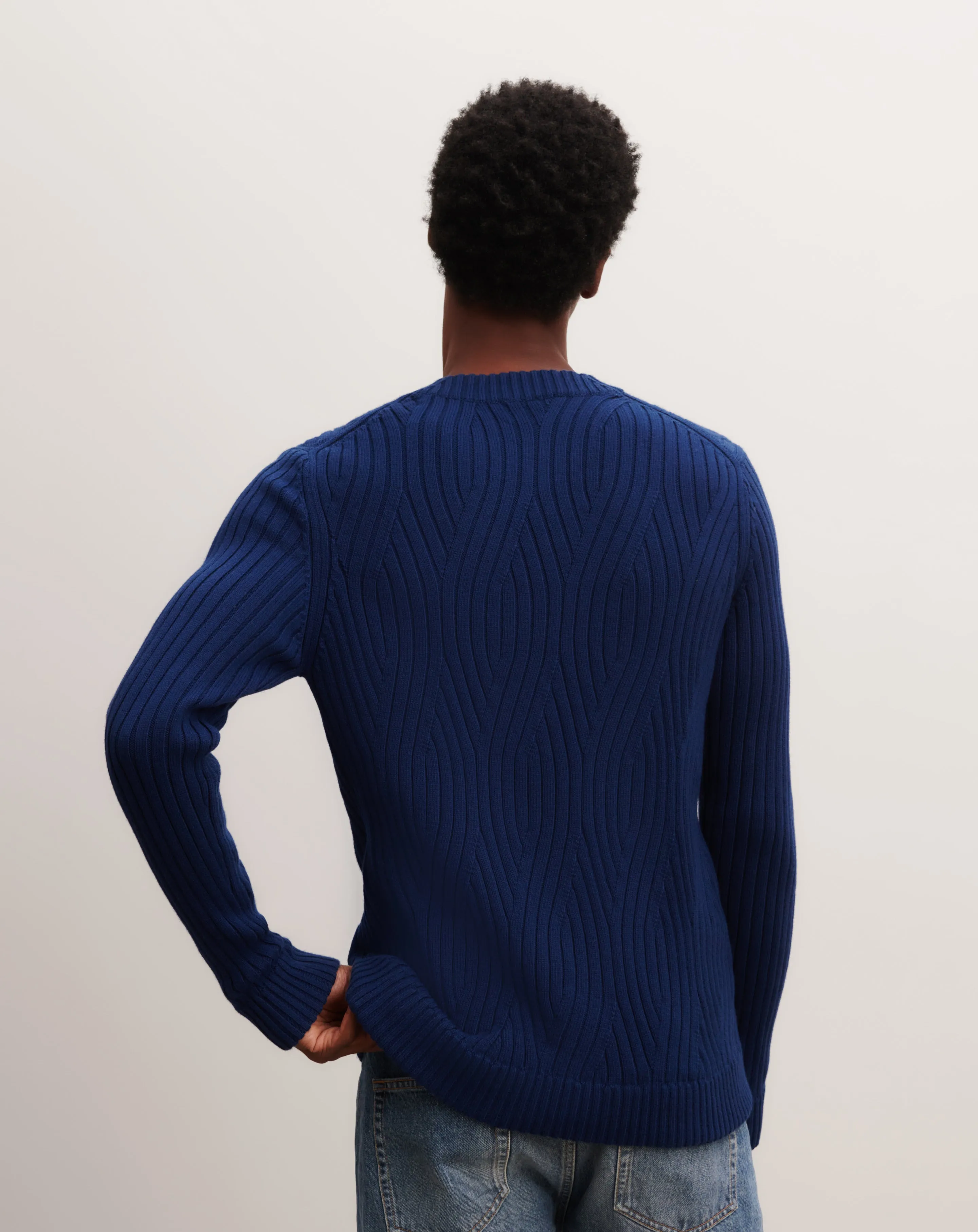 Cable round neck pullover Eric Bompard