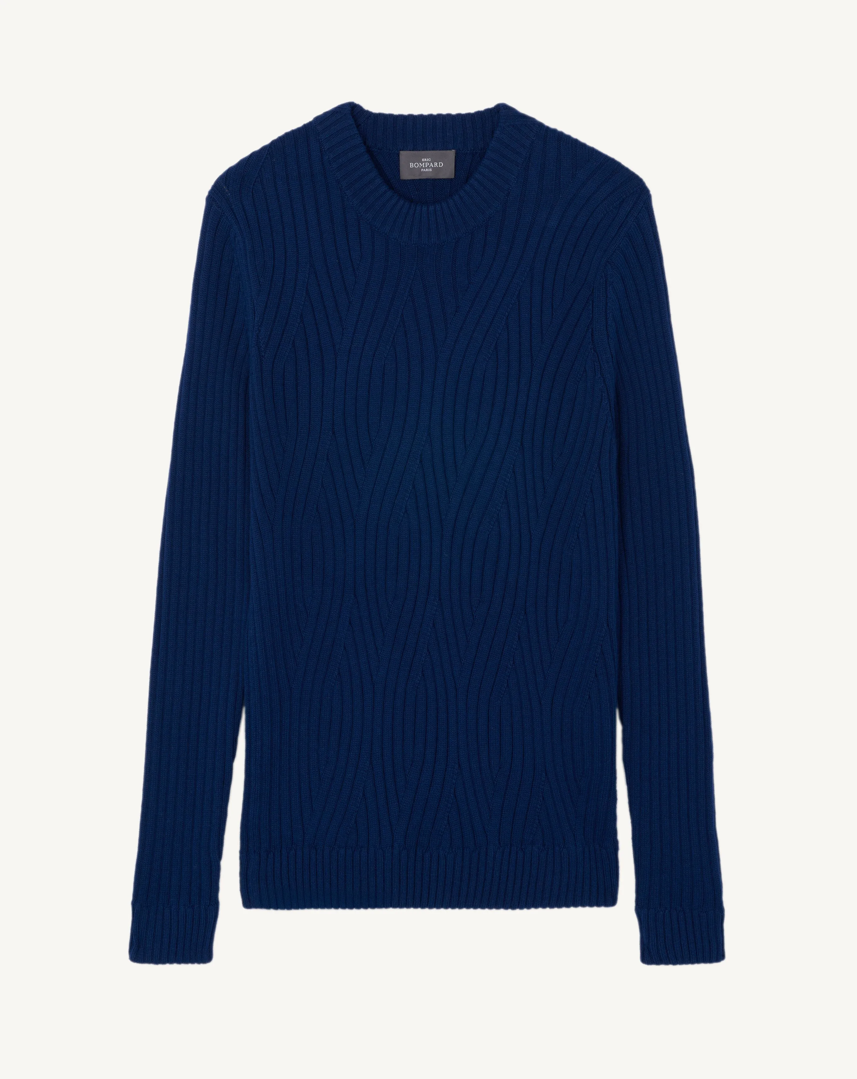 Cable round neck pullover Eric Bompard
