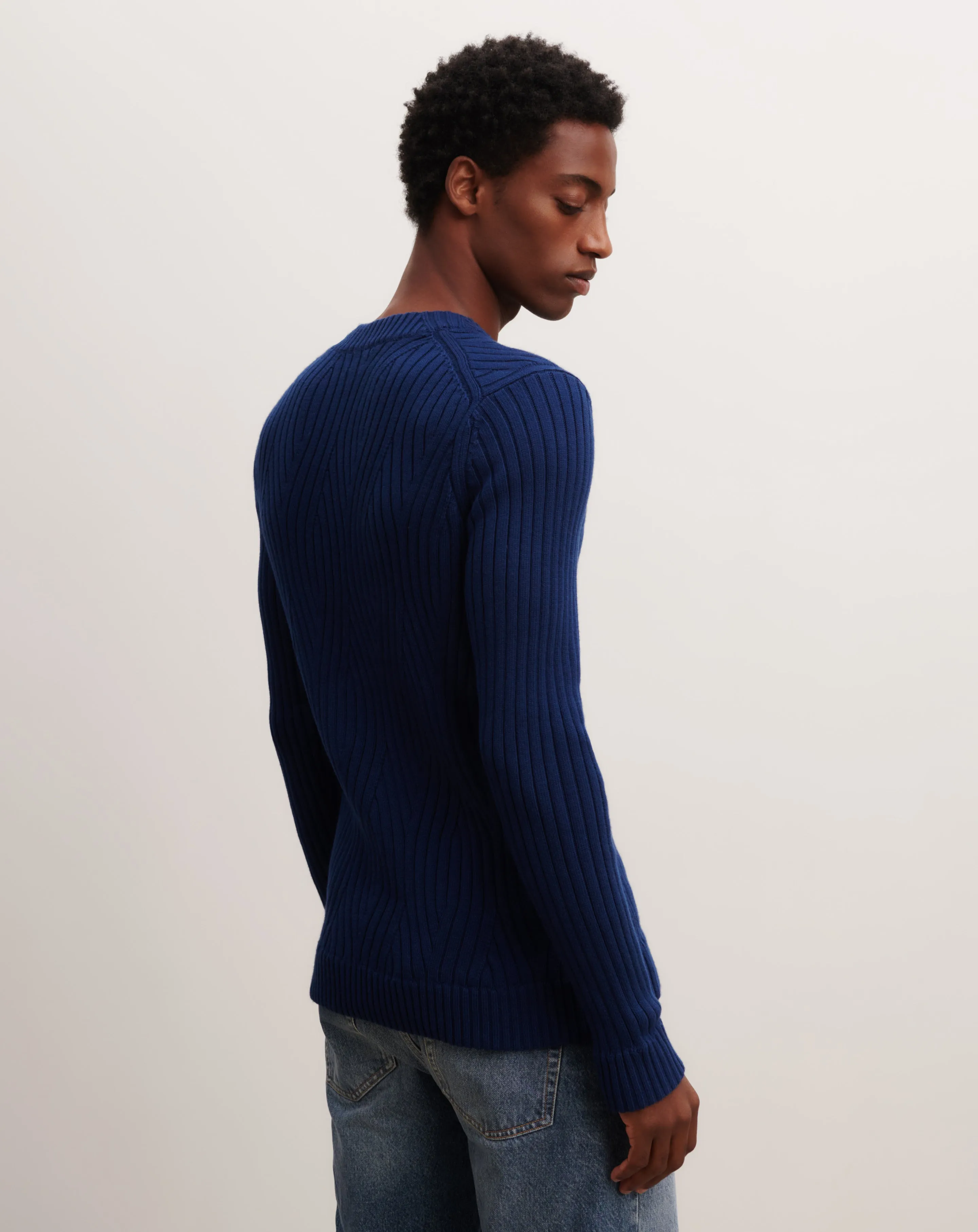 Cable round neck pullover Eric Bompard