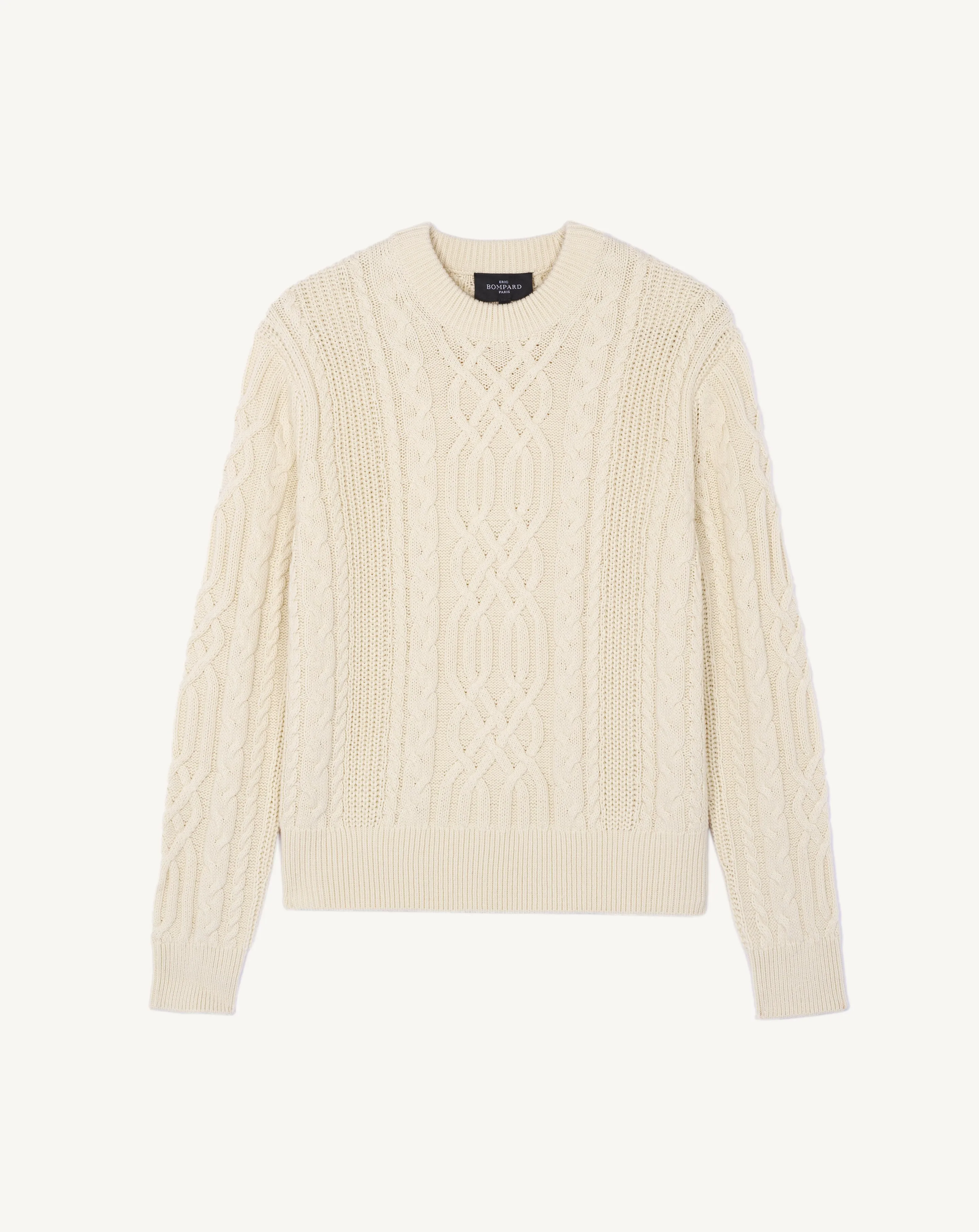 Cable round neck pullover Eric Bompard