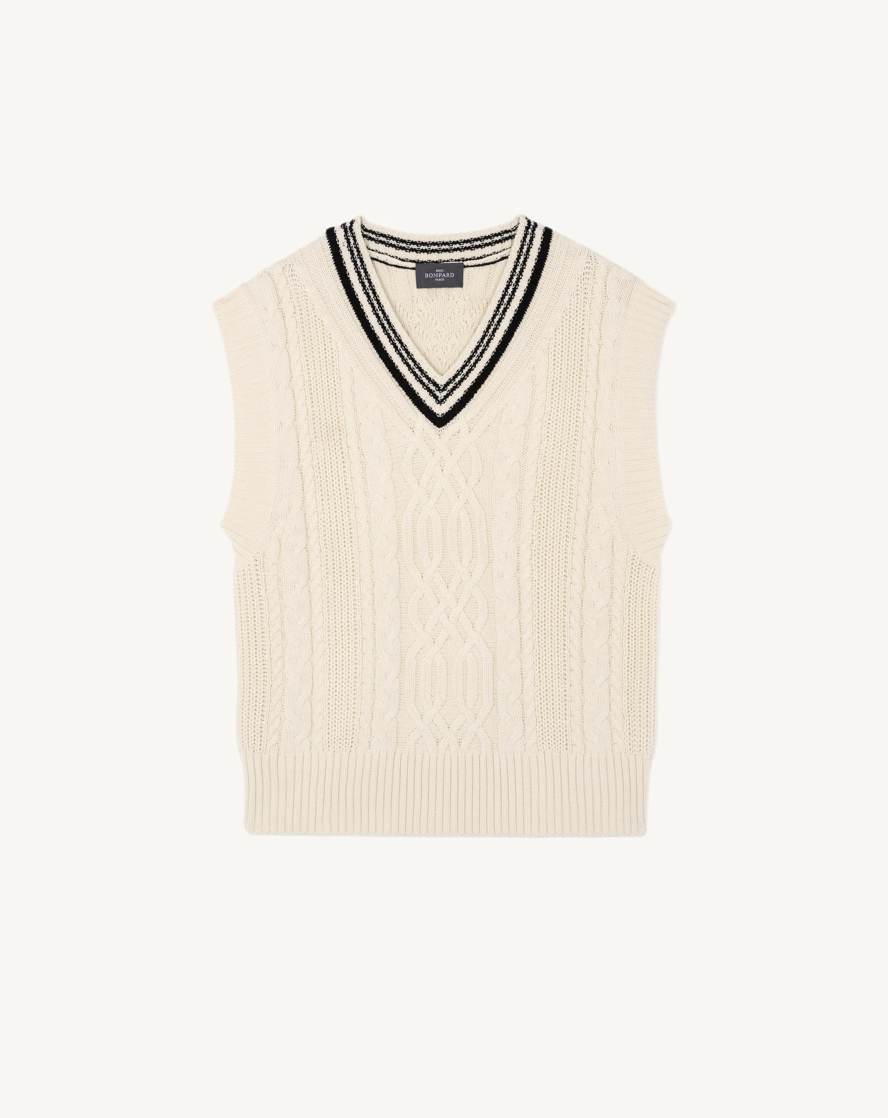 Cable sleeveless pullover Eric Bompard