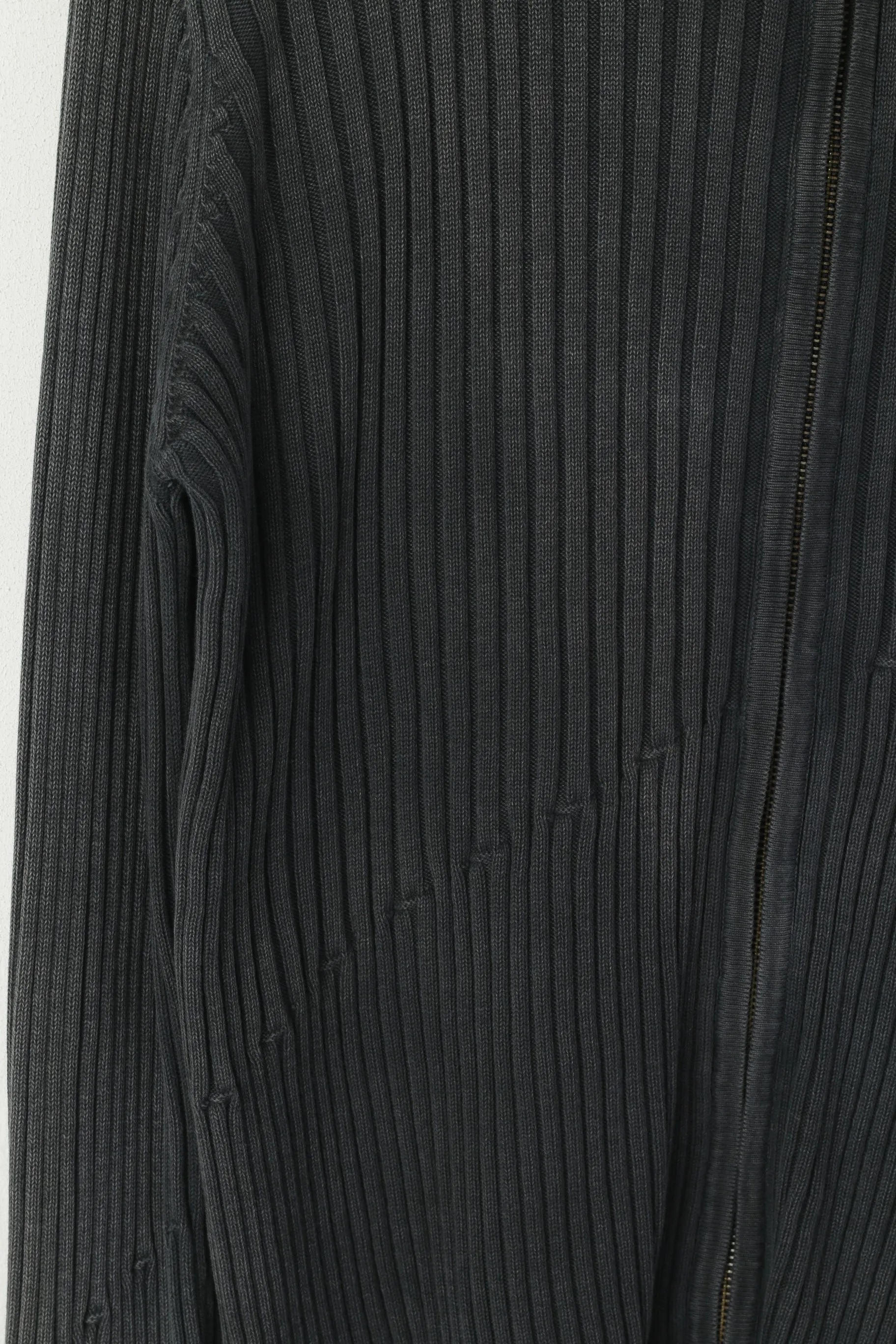Calvin Klein Jeans Men XXL (XL) Cardigan Gray Faded Vintage Cotton Zip Up Stretch Sweater