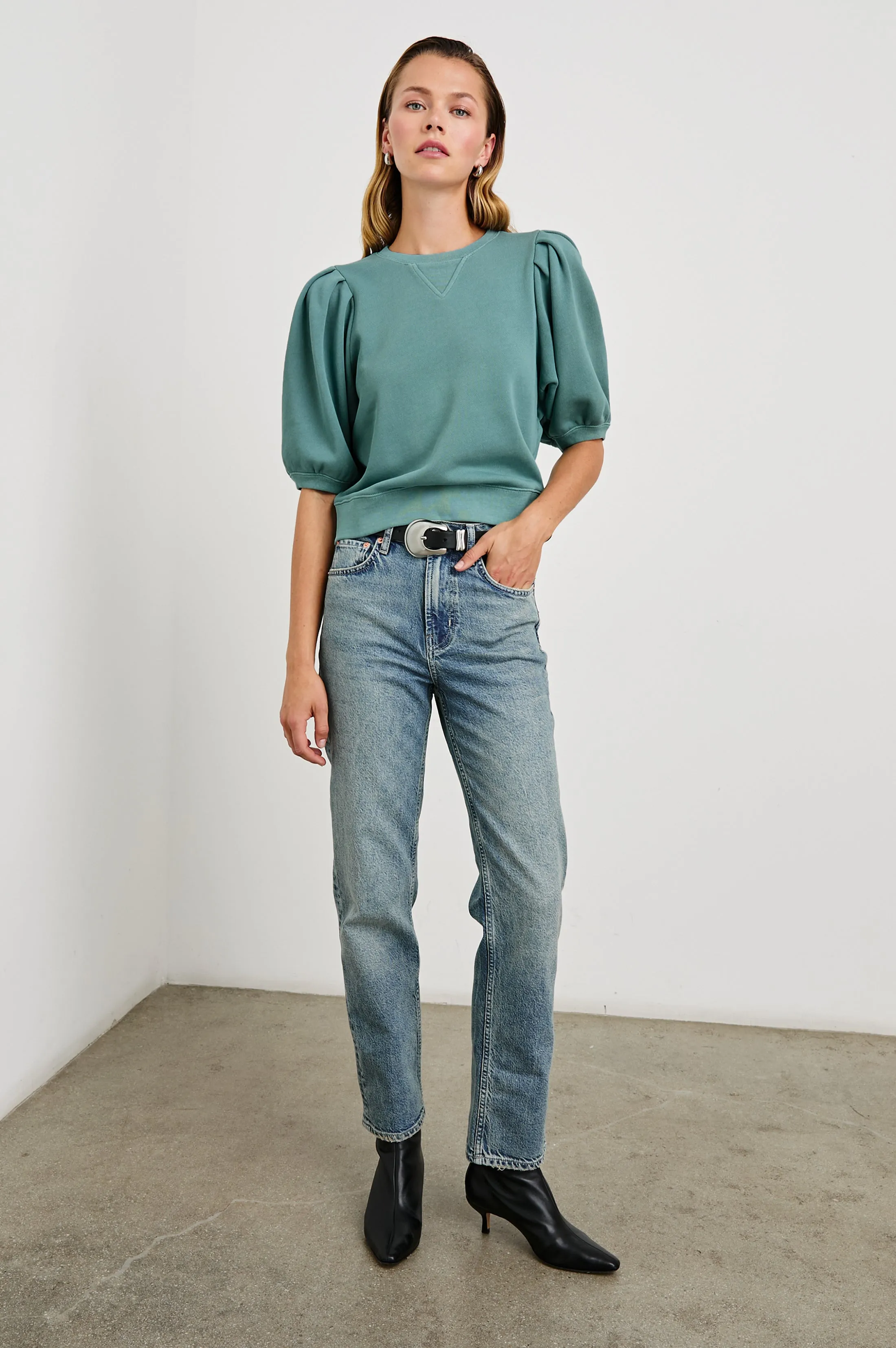 CAMY SWEATSHIRT - STONE BLUE Rails