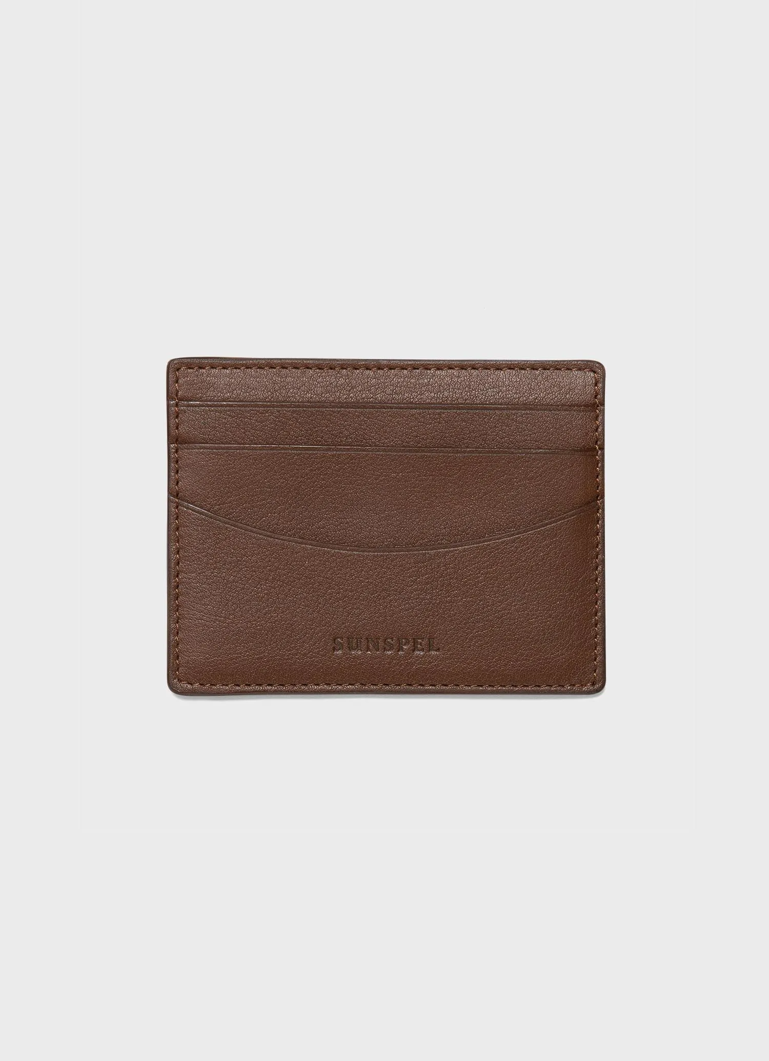 Card Holder in Brown Sunspel