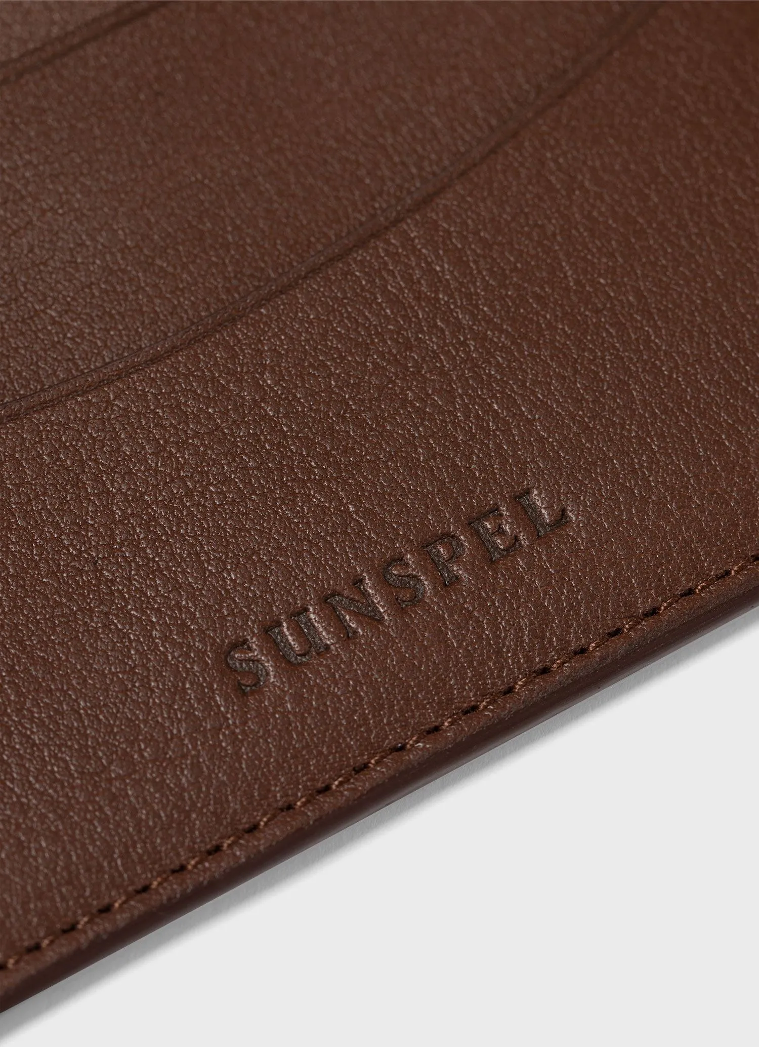 Card Holder in Brown Sunspel
