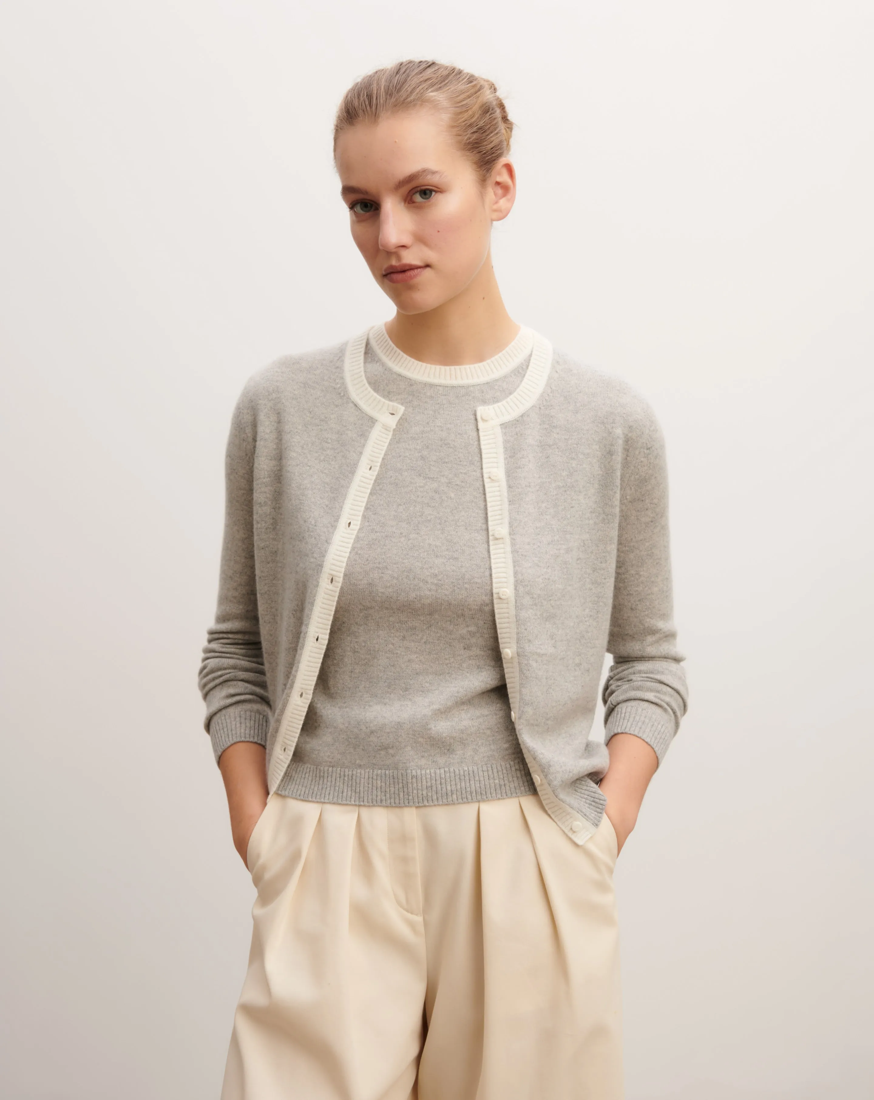 Cardigan with buttoned sleeves Eric Bompard