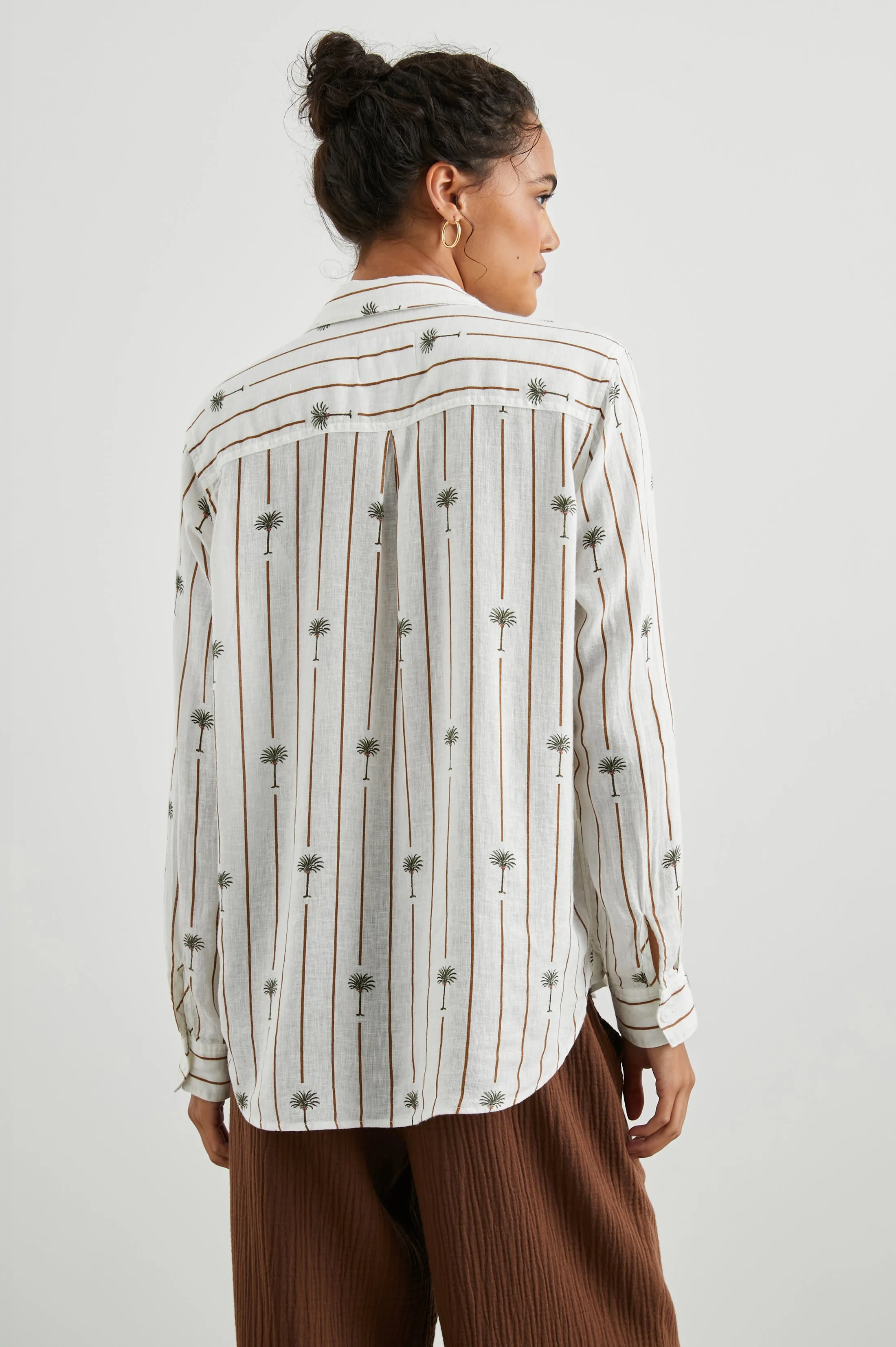 CHARLI SHIRT - STRIPE PALMS Rails