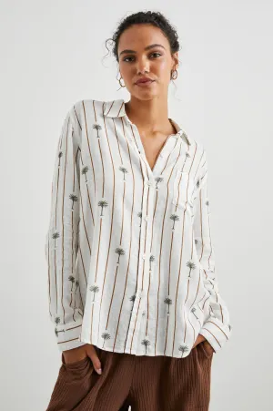 CHARLI SHIRT - STRIPE PALMS Rails
