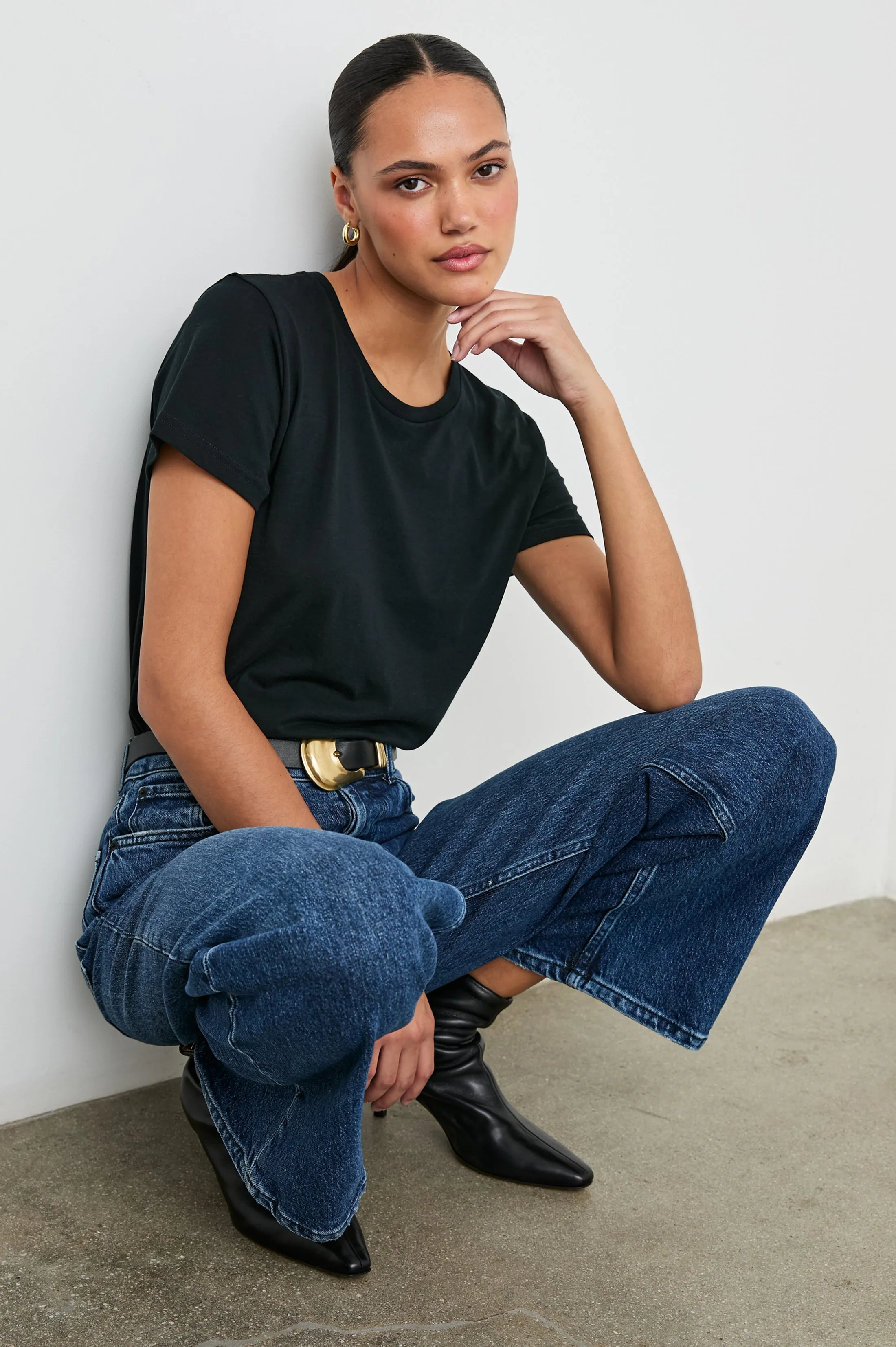 CLASSIC CREW NECK T-SHIRT - BLACK Rails