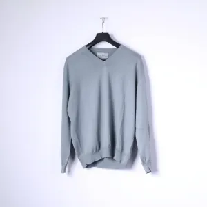 Della Ciana New Vintage Men 56 XL Jumper Grey Cotton Made in Italy Sweater