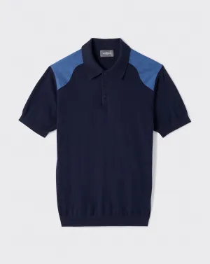 Denim detail polo shirt Eric Bompard