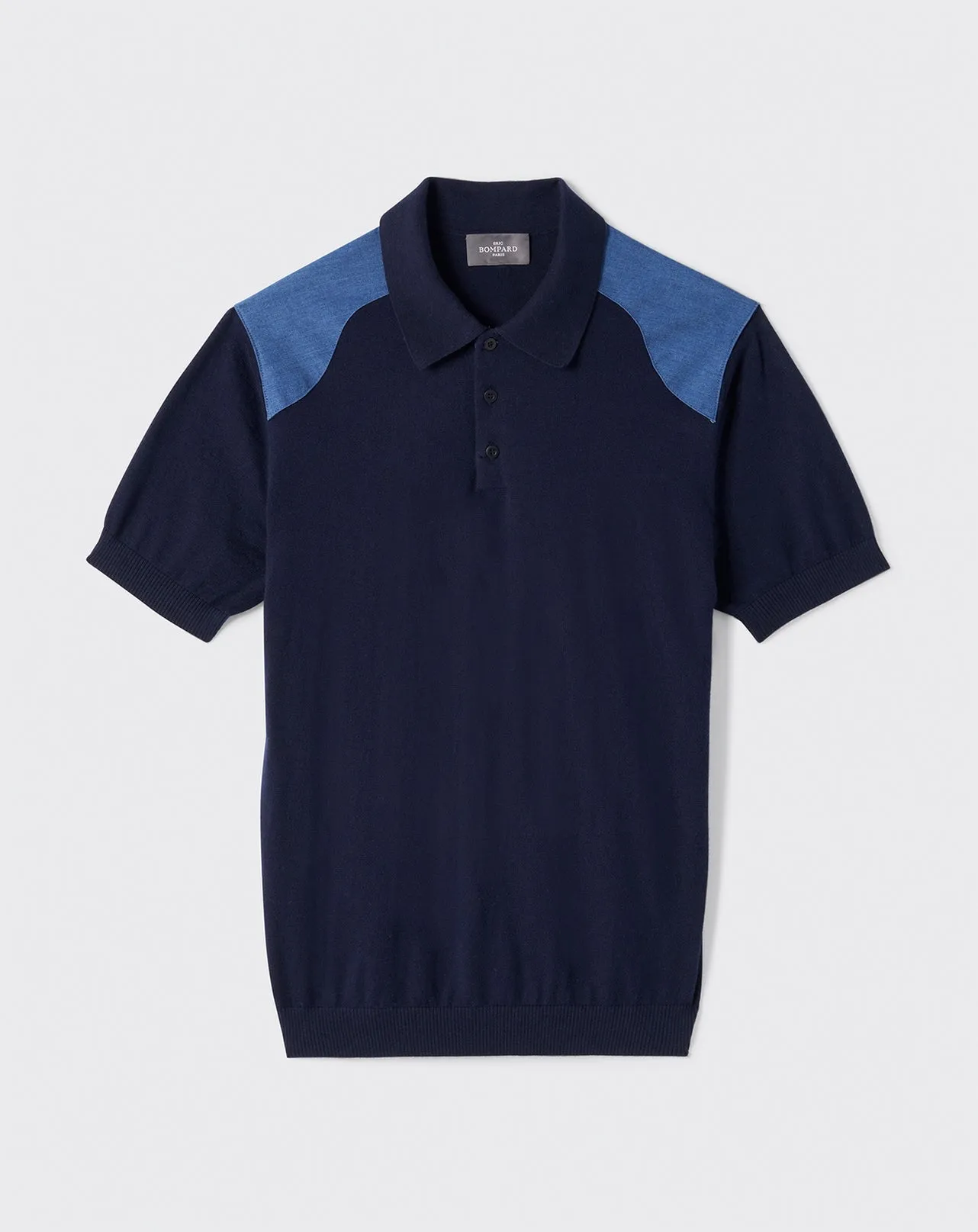 Denim detail polo shirt Eric Bompard