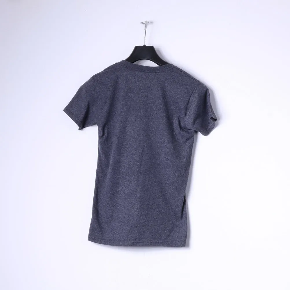 Disney Store Womens S T-Shirt Grey Cotton Graphic Black Characters Top