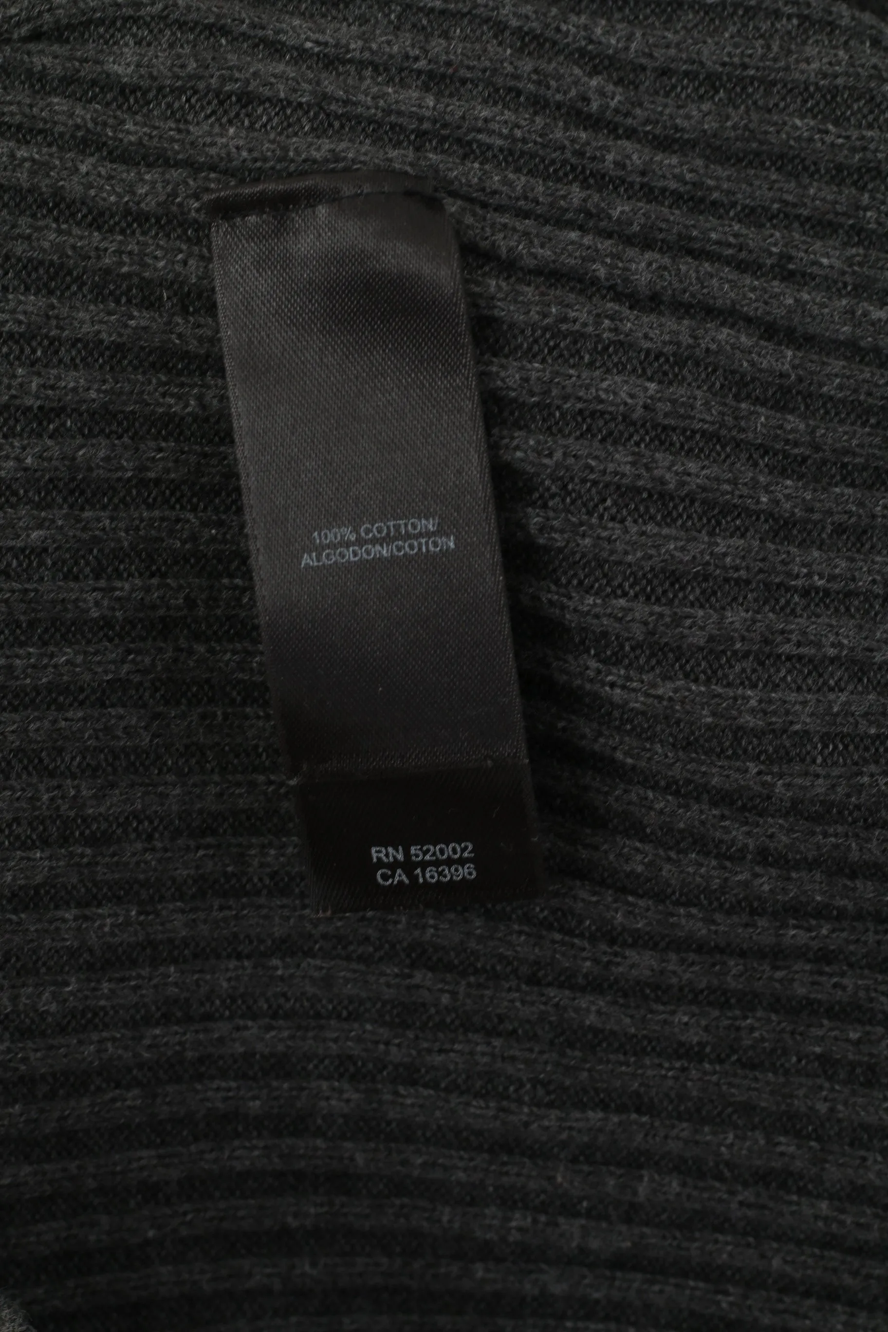 DKNY Jeans Men S Jumper Grey Striped Stretch Cotton Slim Fit Zip Neck Sweater