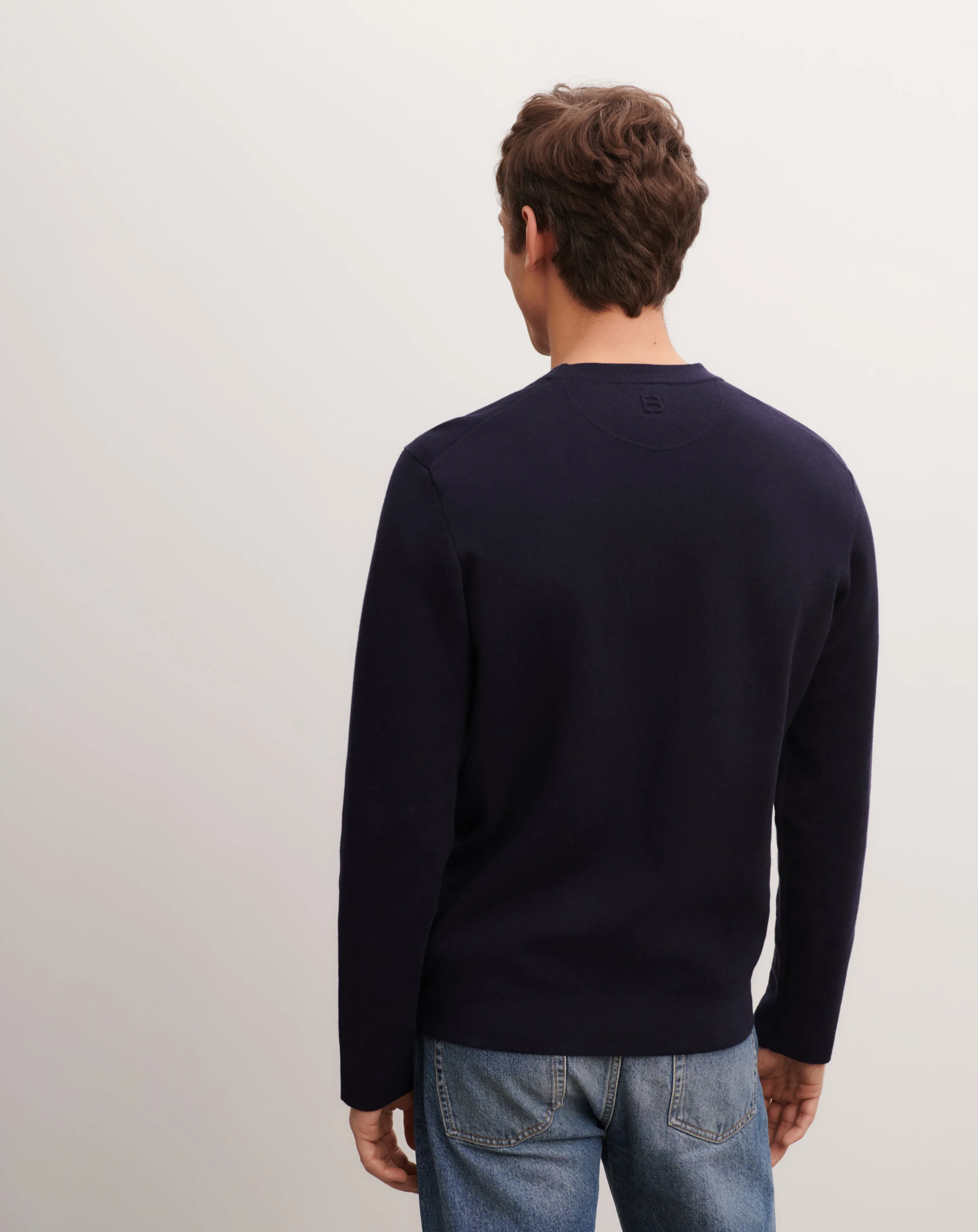 Double-sided round neck pullover Eric Bompard