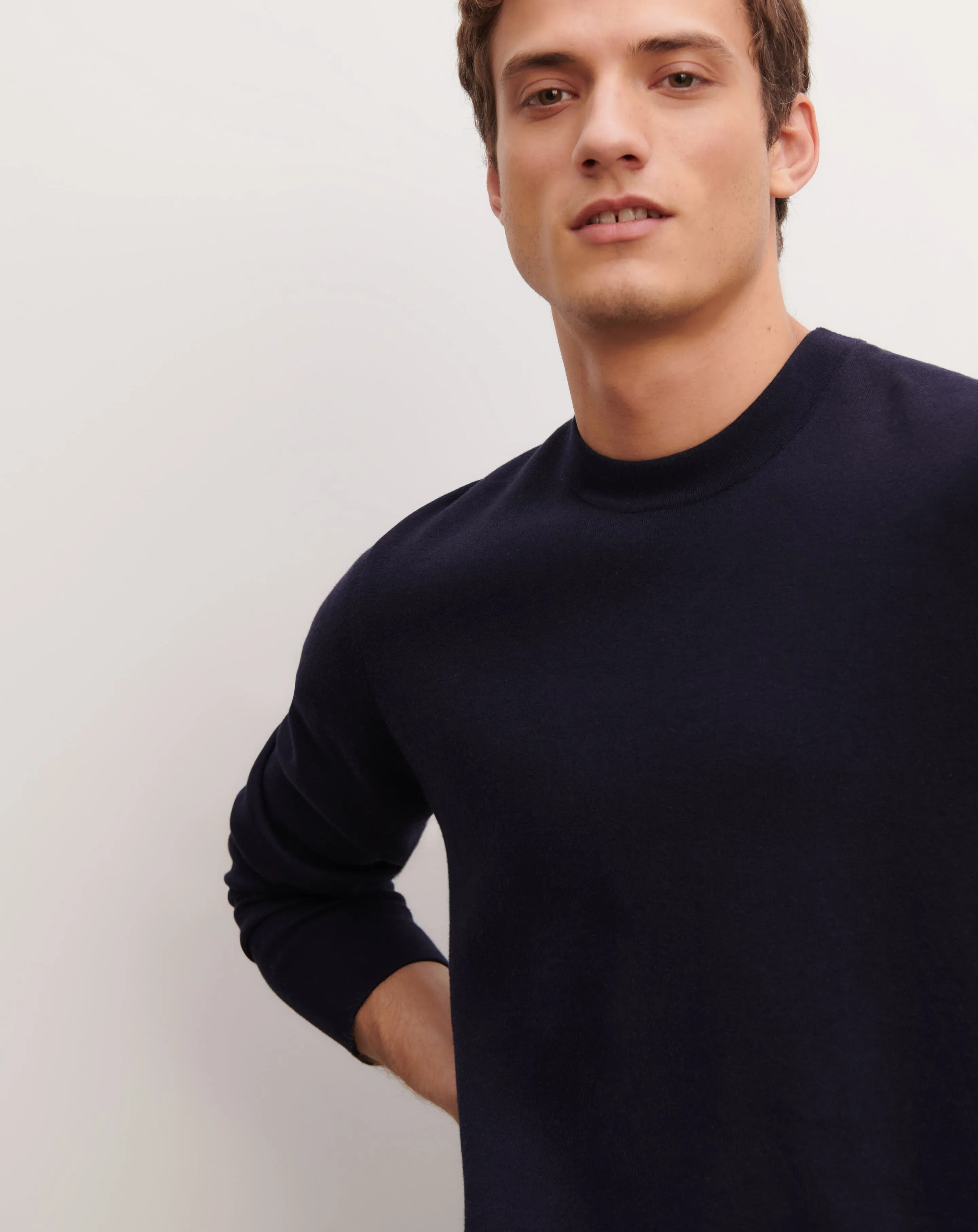 Double-sided round neck pullover Eric Bompard