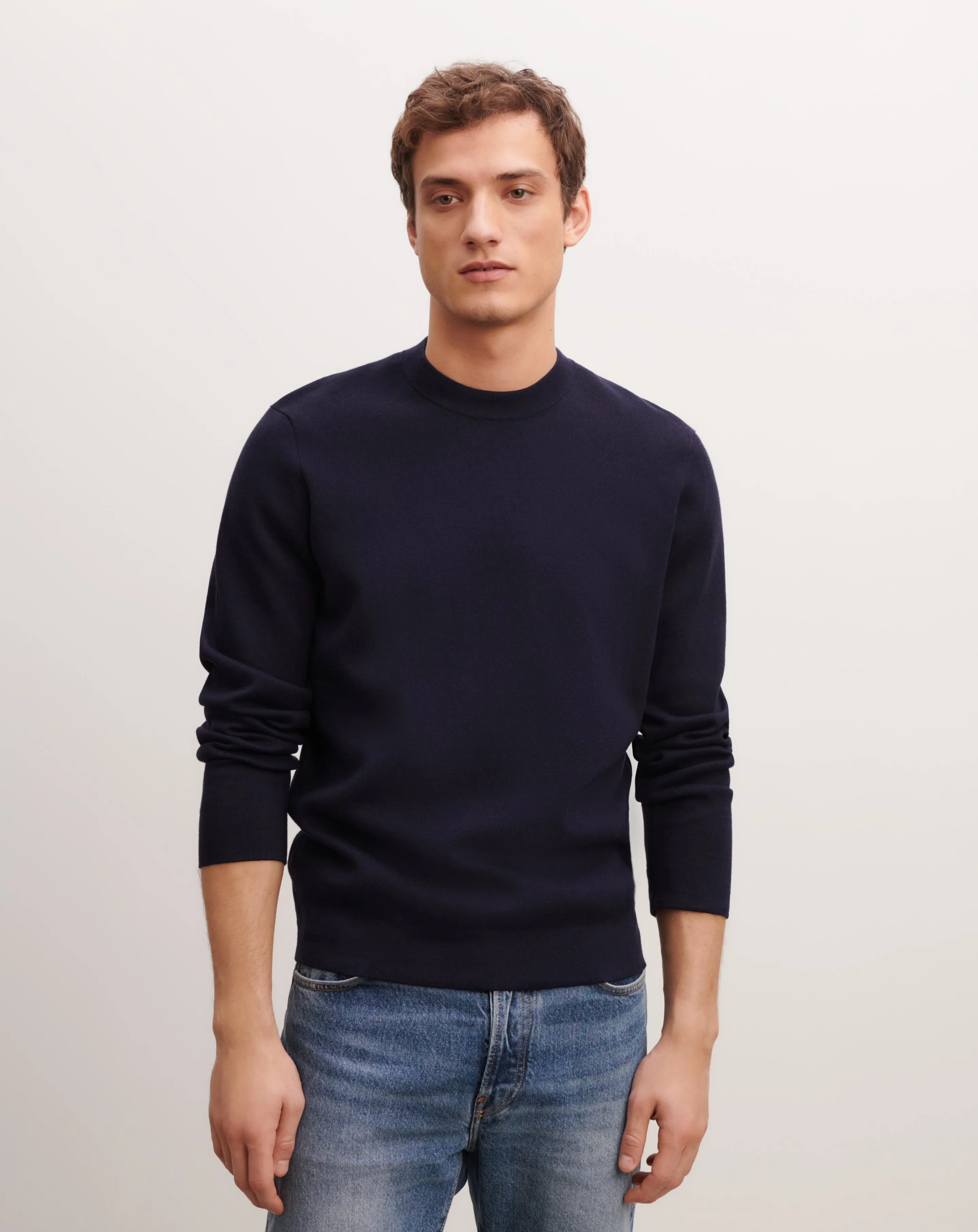 Double-sided round neck pullover Eric Bompard